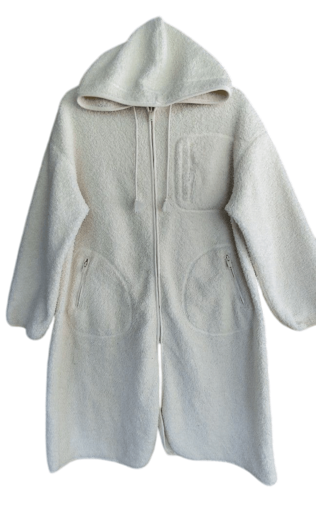 GU × Undercover GU X Undercover White Fleece Long Jacket Size US M / EU 48-50 / 2 - 1 Thumbnail