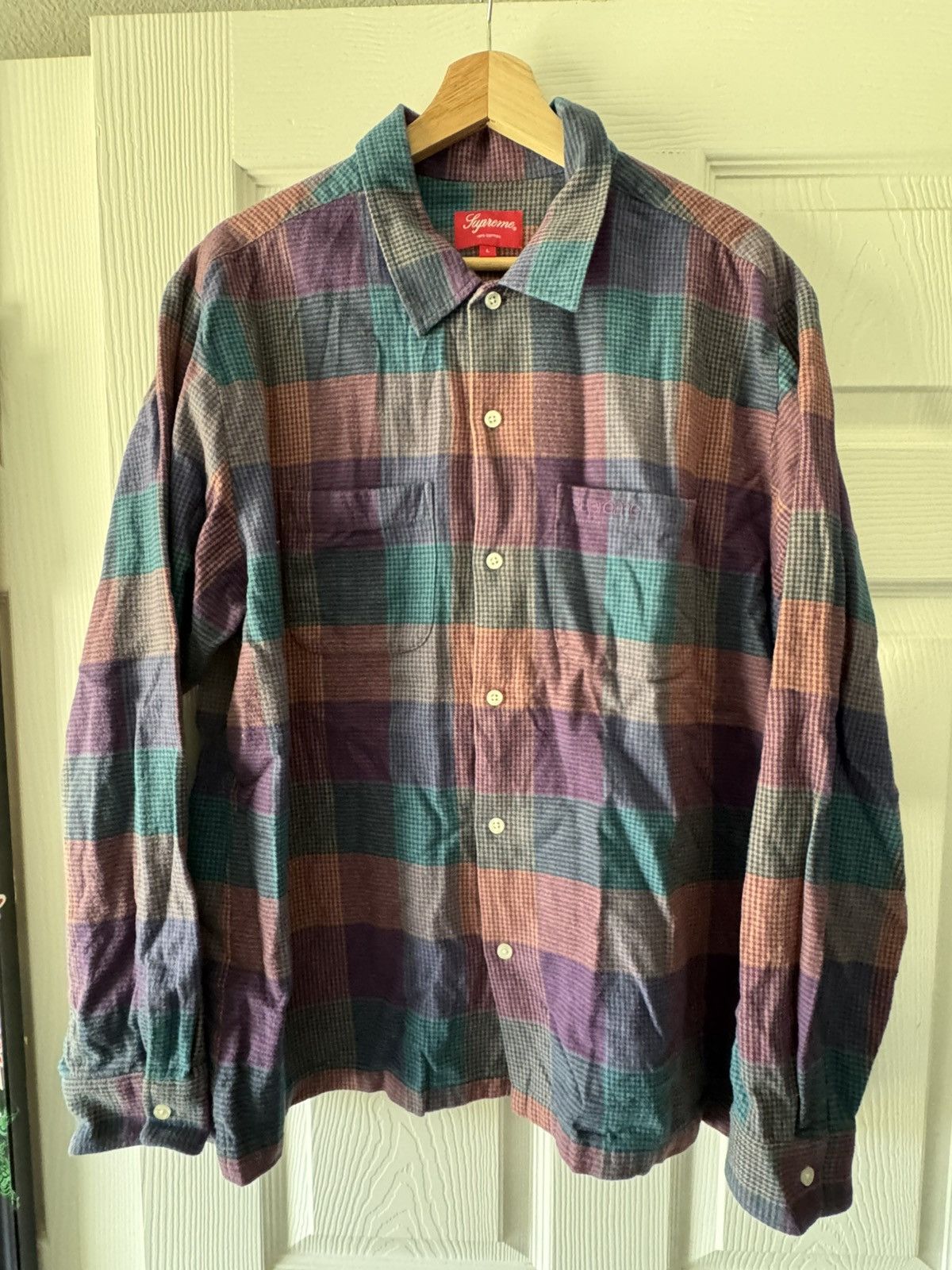 Supreme Supreme F/W21 Plaid Flannel Shirt L Size US L / EU 52-54 / 3 - 1 Thumbnail