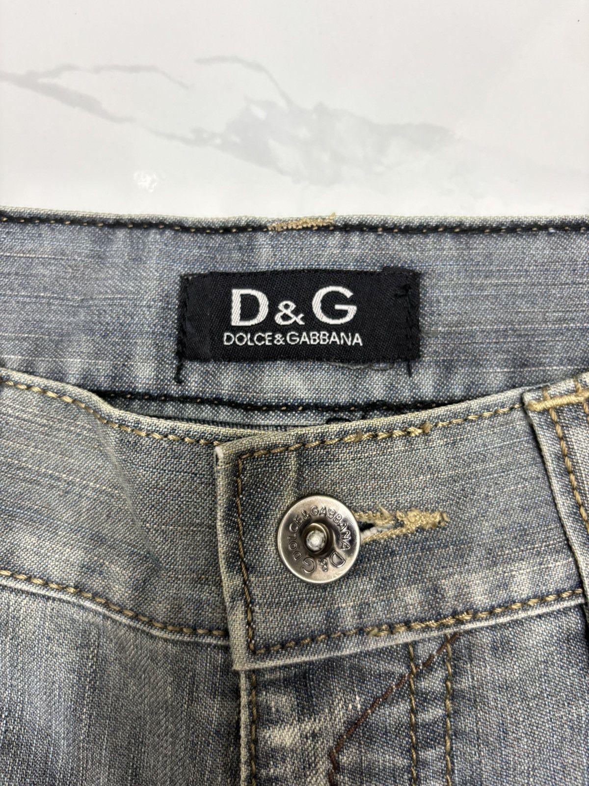 Dolce & Gabbana Dolce & Gabbana Faded Grey Distressed Denim Jeans Size US 30 / EU 46 - 9 Thumbnail