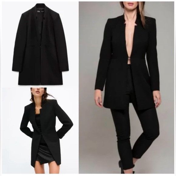 Zara inverted lapel frock coat new arrivals