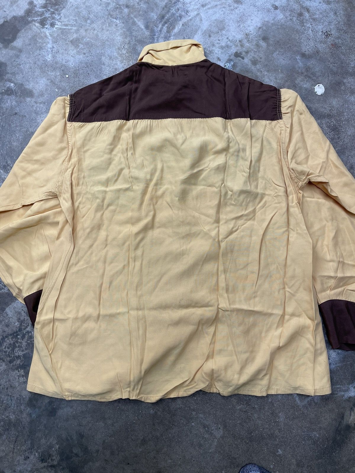 Vintage 40’s Loop Collar Gabardine Delmonico Western Shirt Size US XL / EU 56 / 4 - 5 Thumbnail