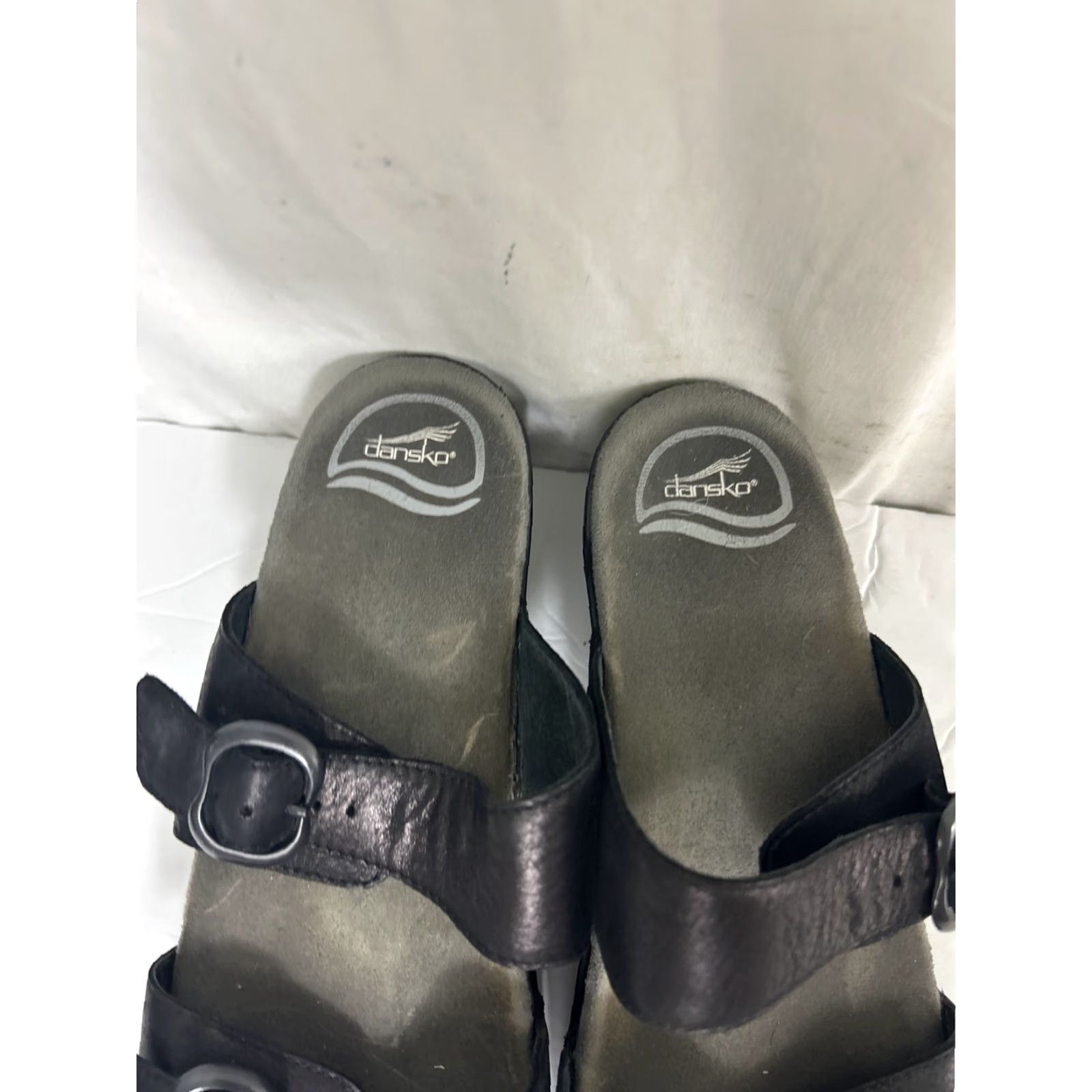 Dansko Dansko Sandals Women's 9.5 US 40 EU Black Sophie Wedge Leather Slide Casual Footwear Size US 10 / IT 40 - 6 Thumbnail
