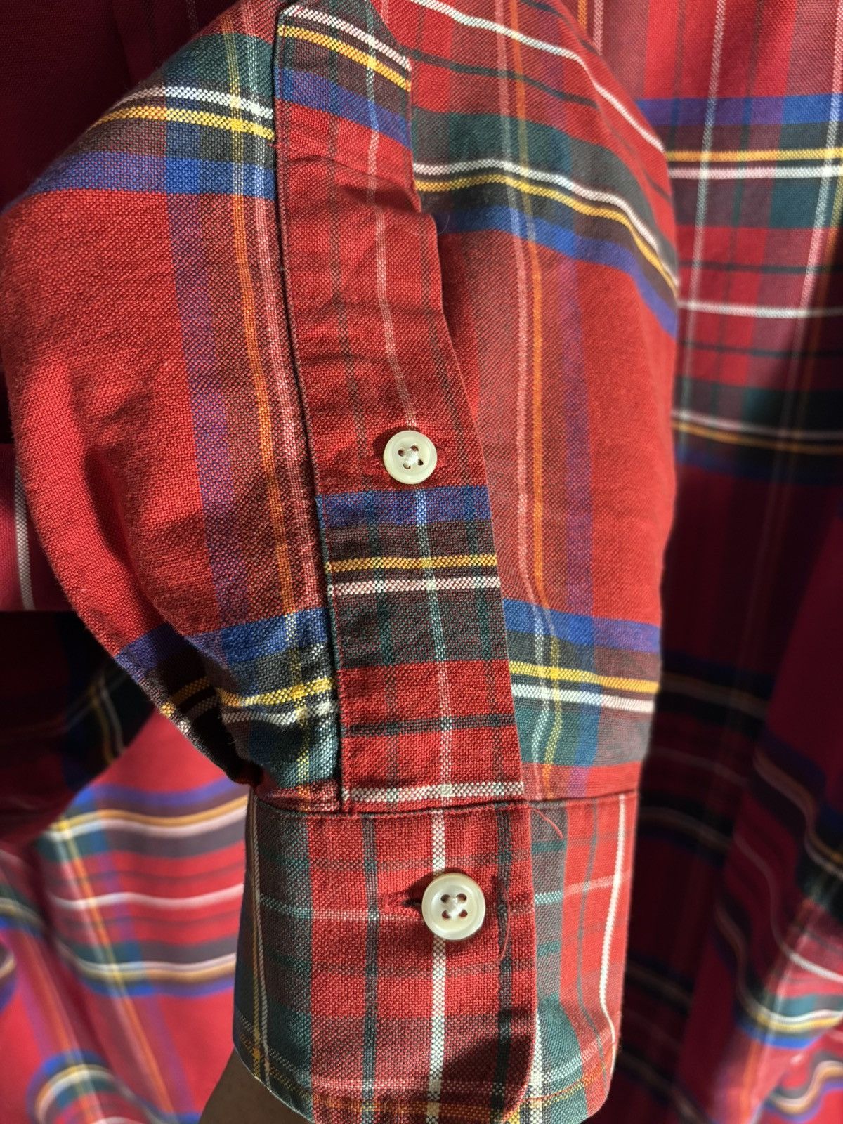 Ralph Lauren RALPH LAUREN | NWOT Classic Red Plaid Button-Down Shirt Size US L / EU 52-54 / 3 - 12 Thumbnail
