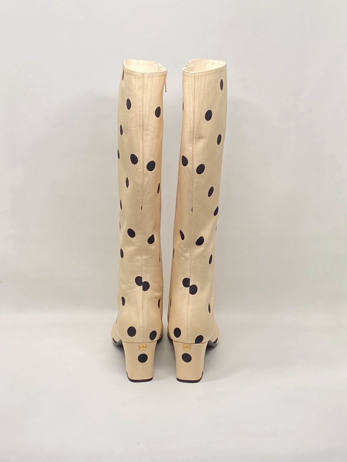 Valentino Valentino Garavani Equivoque Tall Polka Dot Boots size 37 Size US 7 / IT 37 - 8 Thumbnail