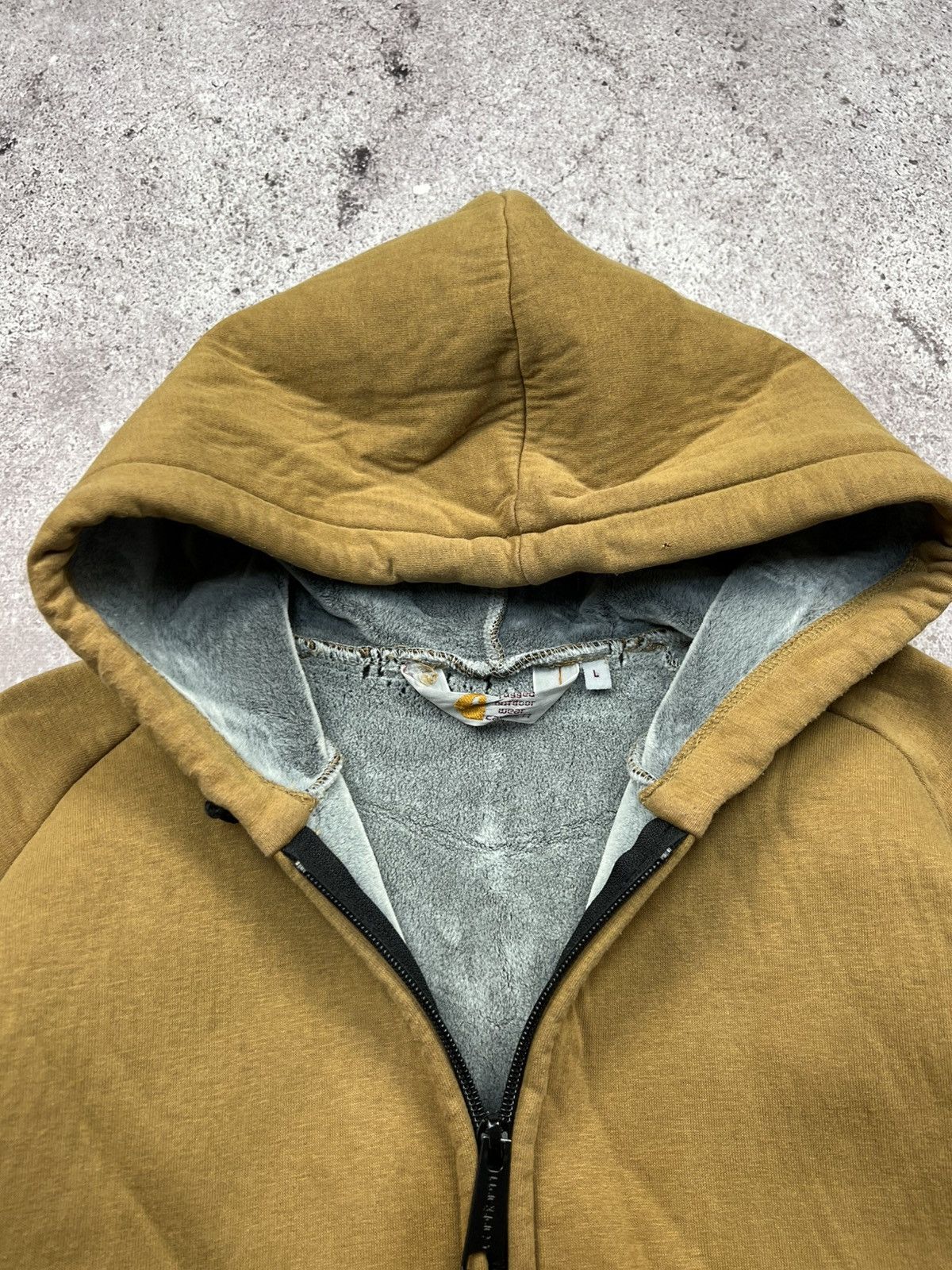 Carhartt Vtg Carhartt Thermal Lined Hoodie Zip Up Sweater thrashed Size US L / EU 52-54 / 3 - 3 Thumbnail