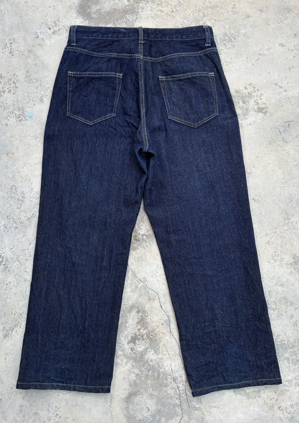 Yohji Yamamoto Vintage Baggy Jeans Japanese Studio Clip Wide Baggy Jeans Size US 31 - 2 Thumbnail