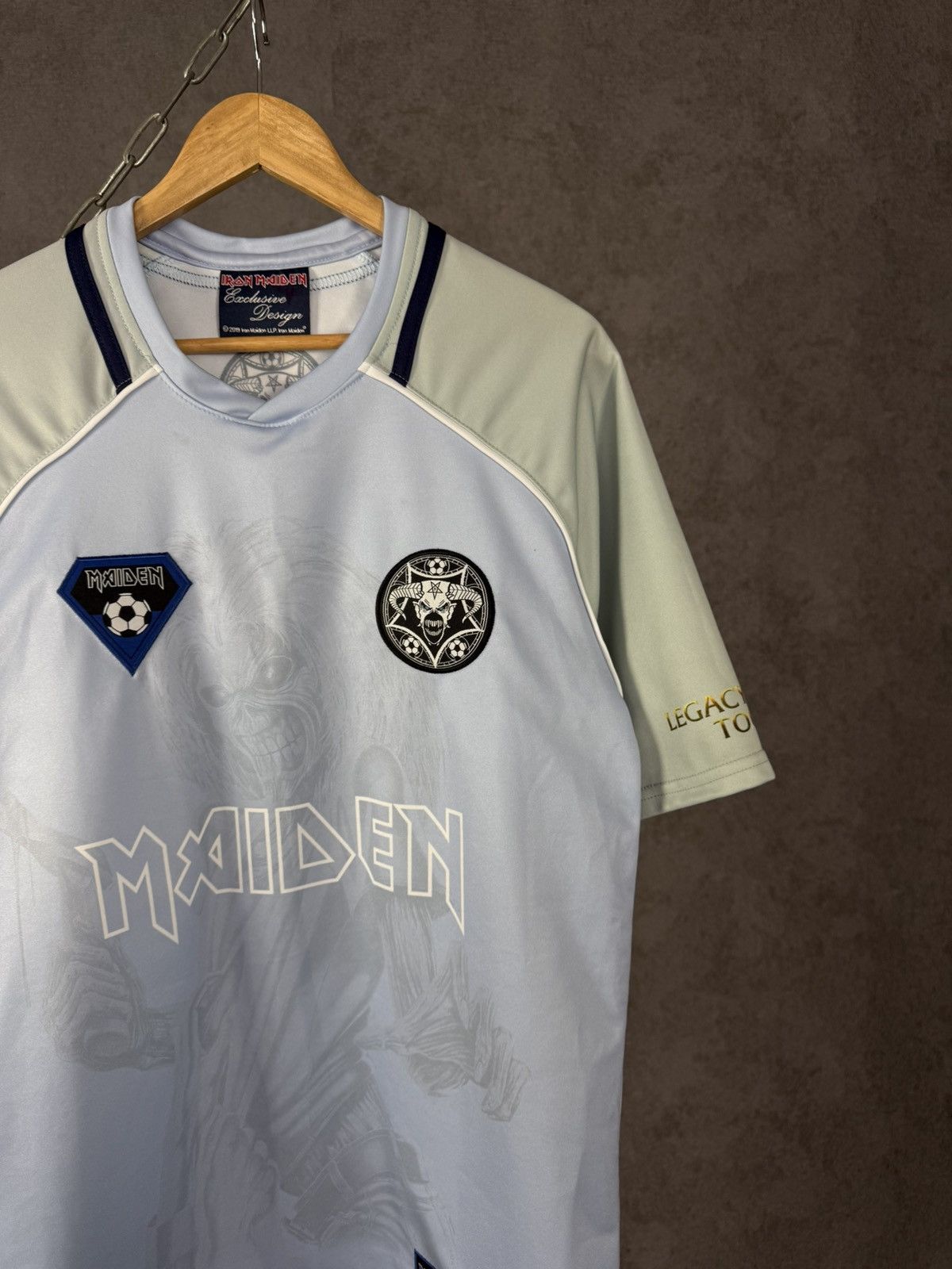 Iron Maiden Iron Maiden rock band soccer jersey tee Size US M / EU 48-50 / 2 - 2 Thumbnail