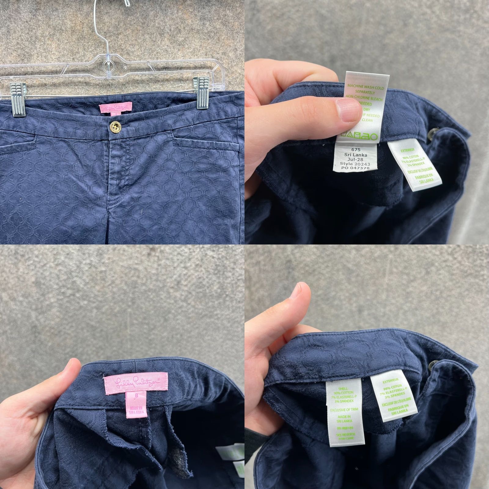 Lilly Pulitzer Lilly Pulitzer Pants Womens 8 Blue Navy 29" Ankle Skinny Size 30" / US 8 / IT 44 - 8 Thumbnail
