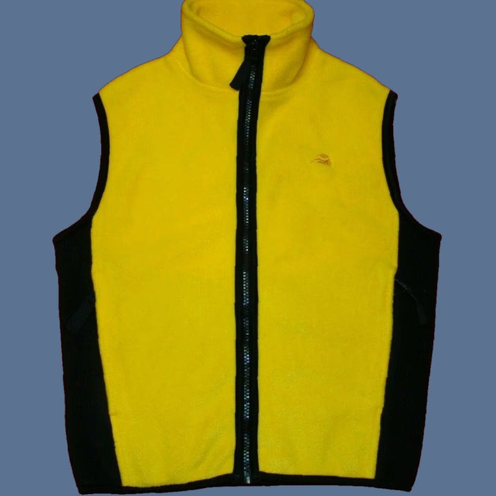 Vintage VINTAGE Ossi Skiwear Women Vest Fleece Yellow Black Zip Pockets Slim S Small Size S / US 4 / IT 40 - 1 Thumbnail