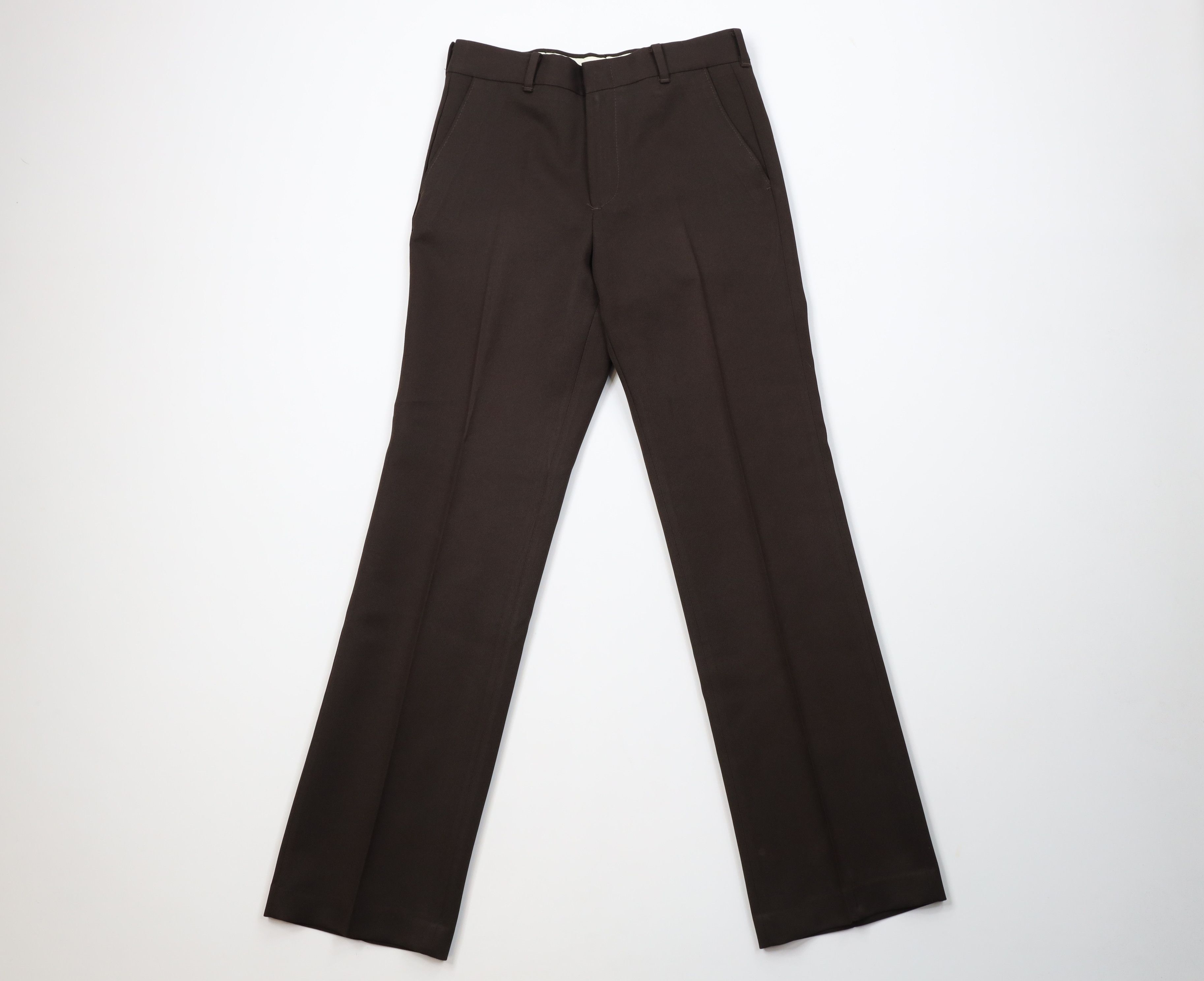 Vintage Vintage 70s Streetwear Knit Flared Chino Pants Brown USA Size US 28 / EU 44 - 1 Thumbnail