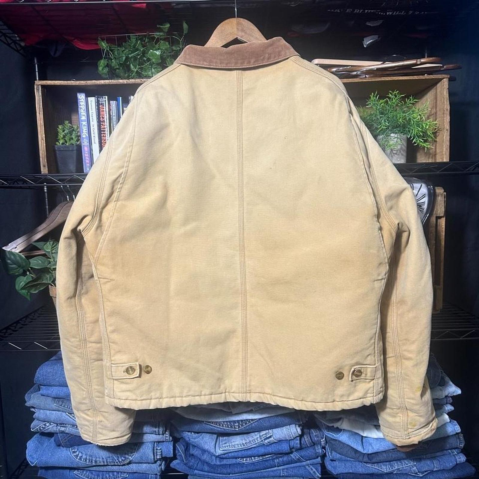 Carhartt Vintage 90s Carhartt JO2 BRN Brown Tan Arctic Detroit Jacket Size US XL / EU 56 / 4 - 2 Thumbnail