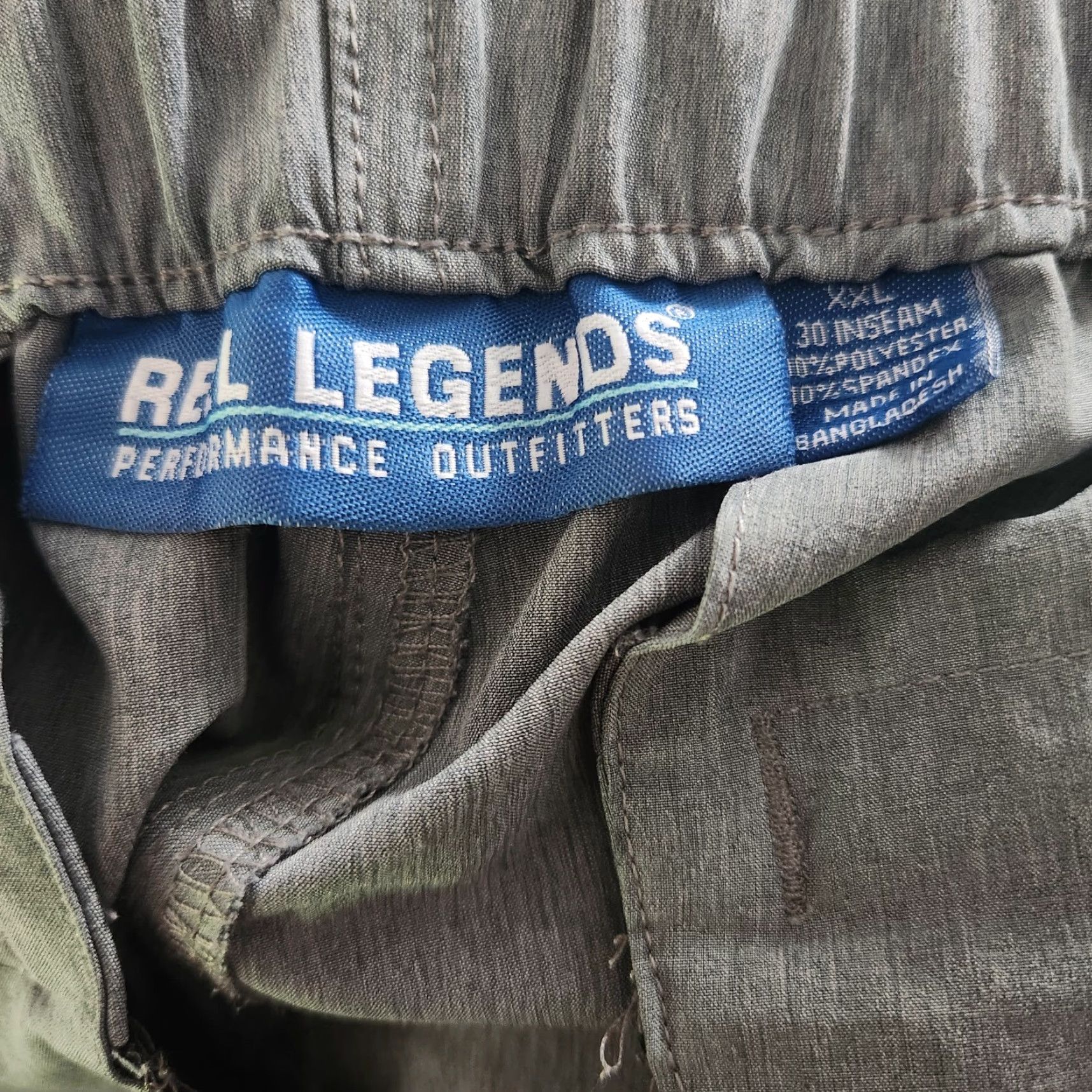 Vintage Reel Legends Mens Convertible Cargo Pants Shorts Size XXL X 30 Fishing Camping Gray Khakis Nylon Activewear Mens Boat Fish 90s Size US 39 - 6 Thumbnail