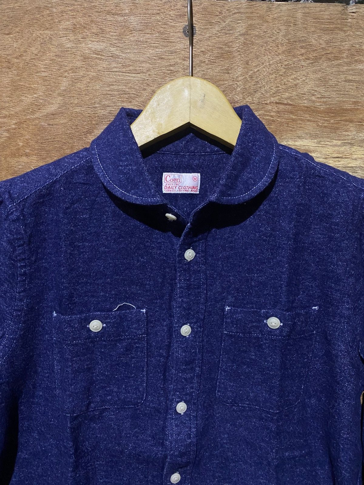 Japanese Brand 💸BINDING OFFER💸 COEN CITY COLLAR DENIMSHIRT JAPANESE STYLE Size US M / EU 48-50 / 2 - 4 Thumbnail