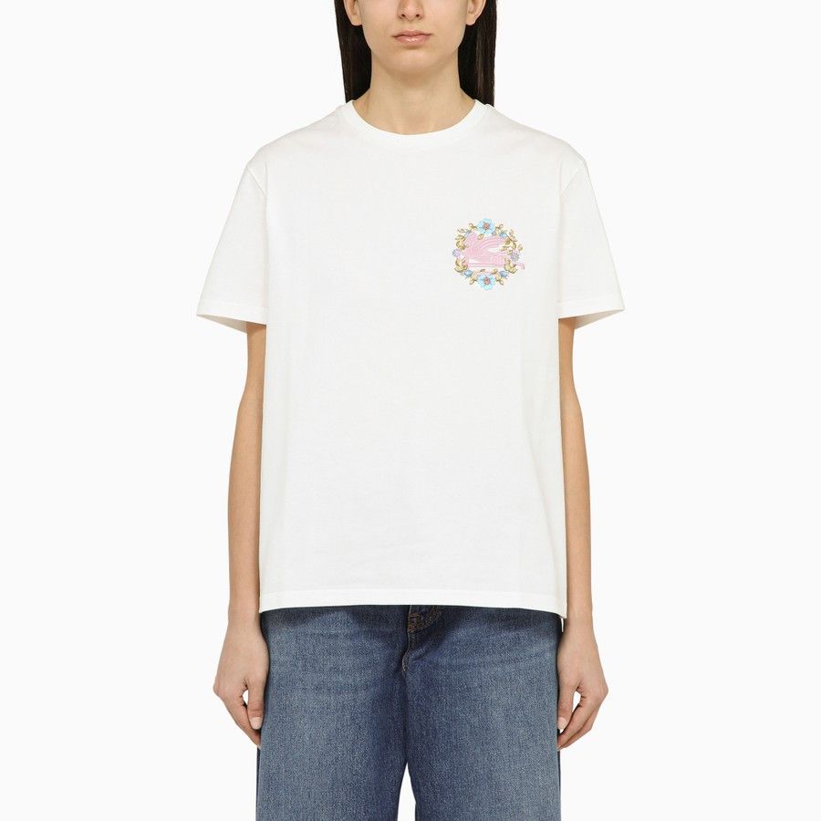 image of Etro O1D2Blof0124 T-Shirt In White, Women's (Size Small)