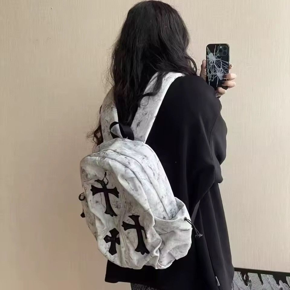 Other Gothic Punk Cross Print Unisex Backpack Size ONE SIZE - 2 Thumbnail