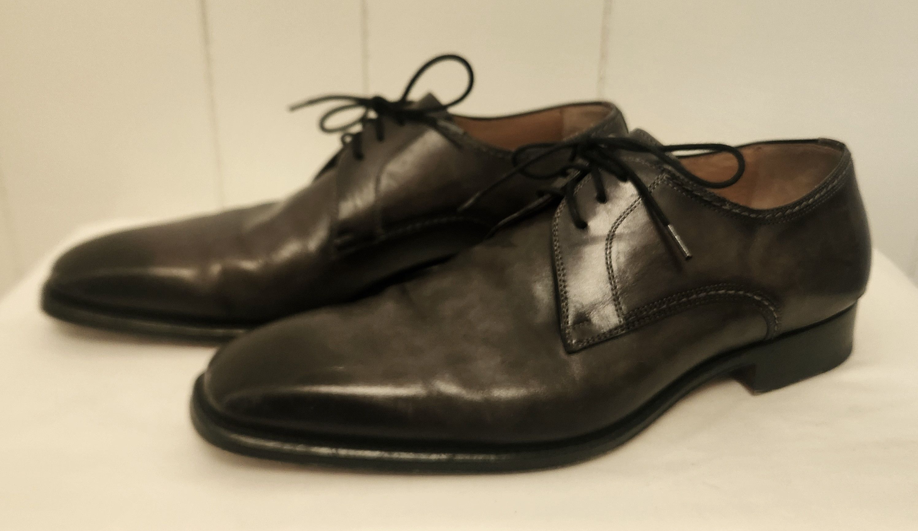 Magnanni Magnanni grey shoes 10 men's leather lace up Size US 10 / EU 43 - 2 Thumbnail