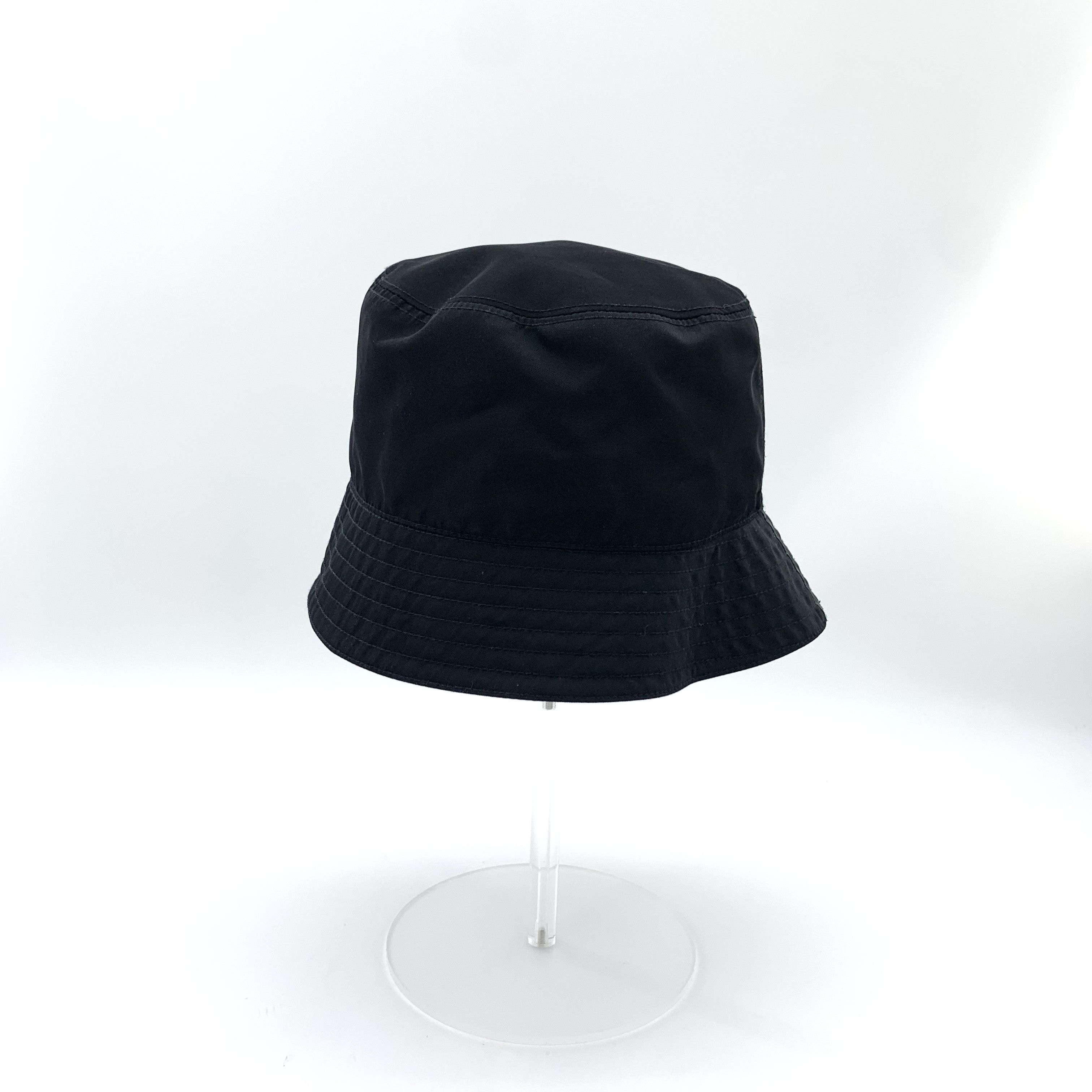 Prada Prada Black Triangle Logo Cotton Bucket Hat (Size S) Size ONE SIZE - 9 Thumbnail