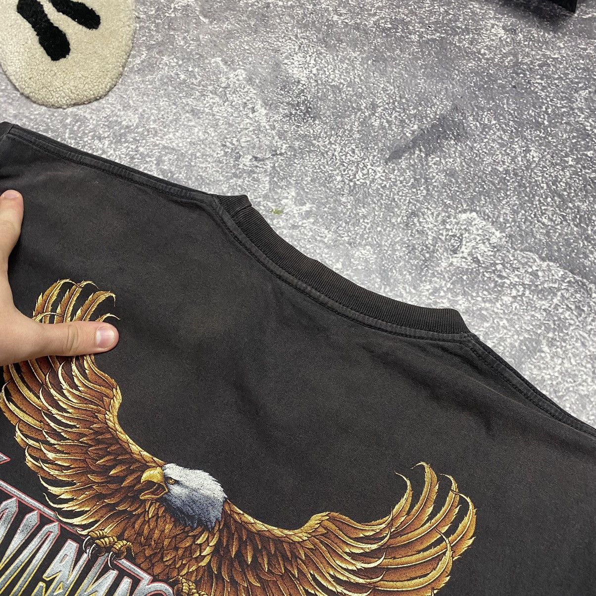 Vintage Vintage 90’s Motorcycle and Eagle logo made in USA tee Size US L / EU 52-54 / 3 - 17 Thumbnail