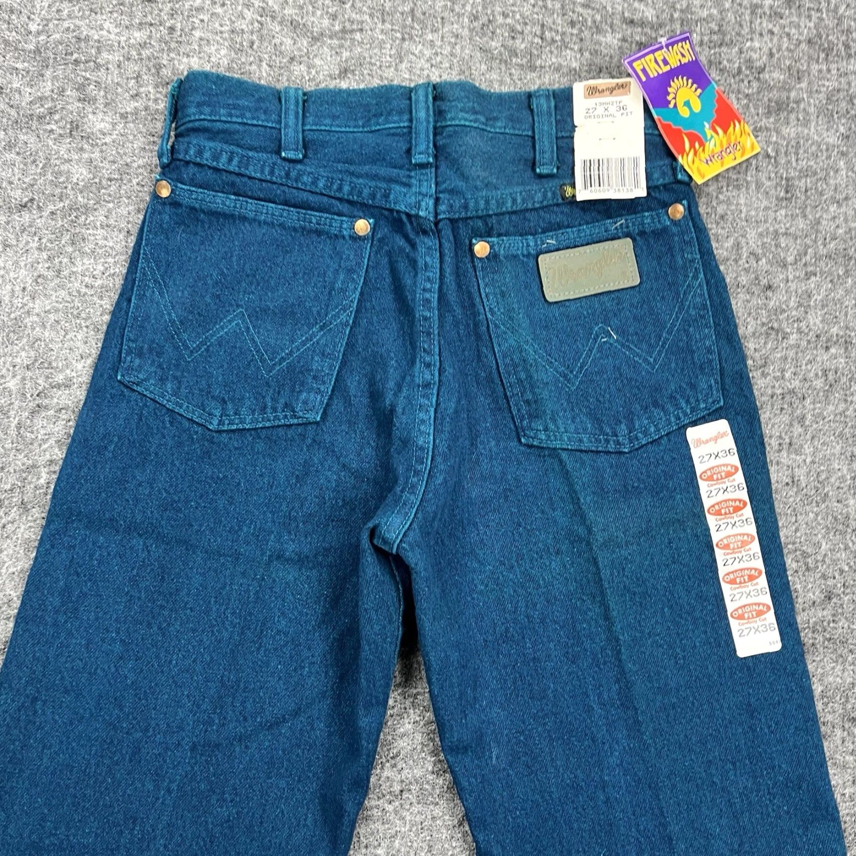 Vintage Wrangler Cowboy Cut Jeans Mens 27x36 Blue Denim 13MWZ