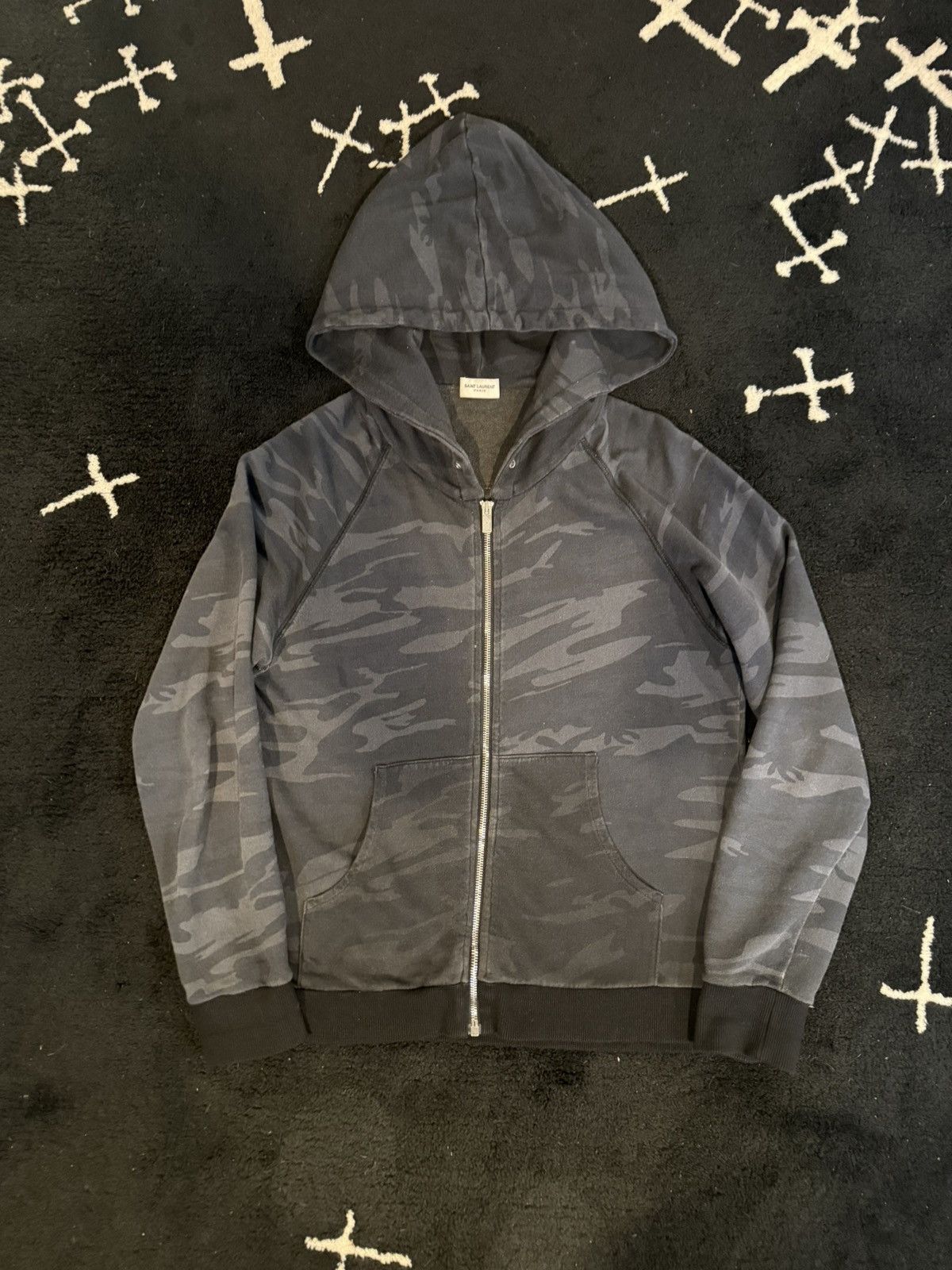Saint Laurent Paris SAINT LAURENT HOODIE CAMOFLAUGE Size US M / EU 48-50 / 2 - 1 Thumbnail