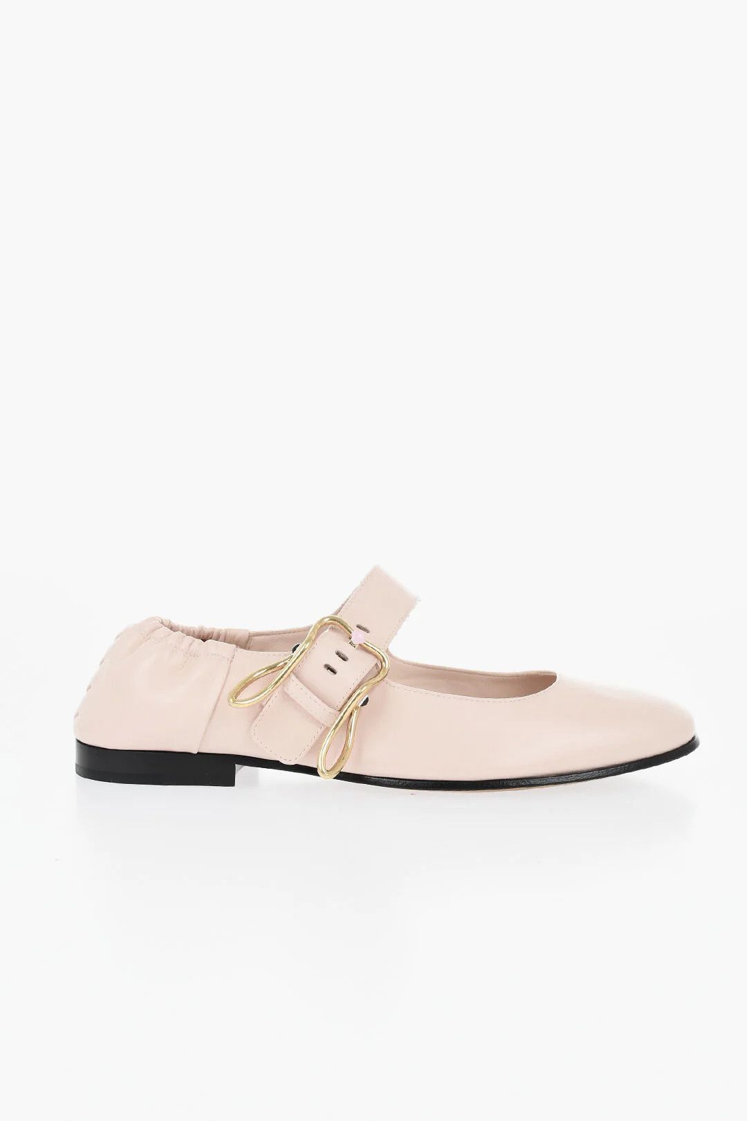 Bottega Veneta og1mm0426 Leather Mary Jane Ballerinas in Pink Size US 7 / IT 37 - 1 Thumbnail