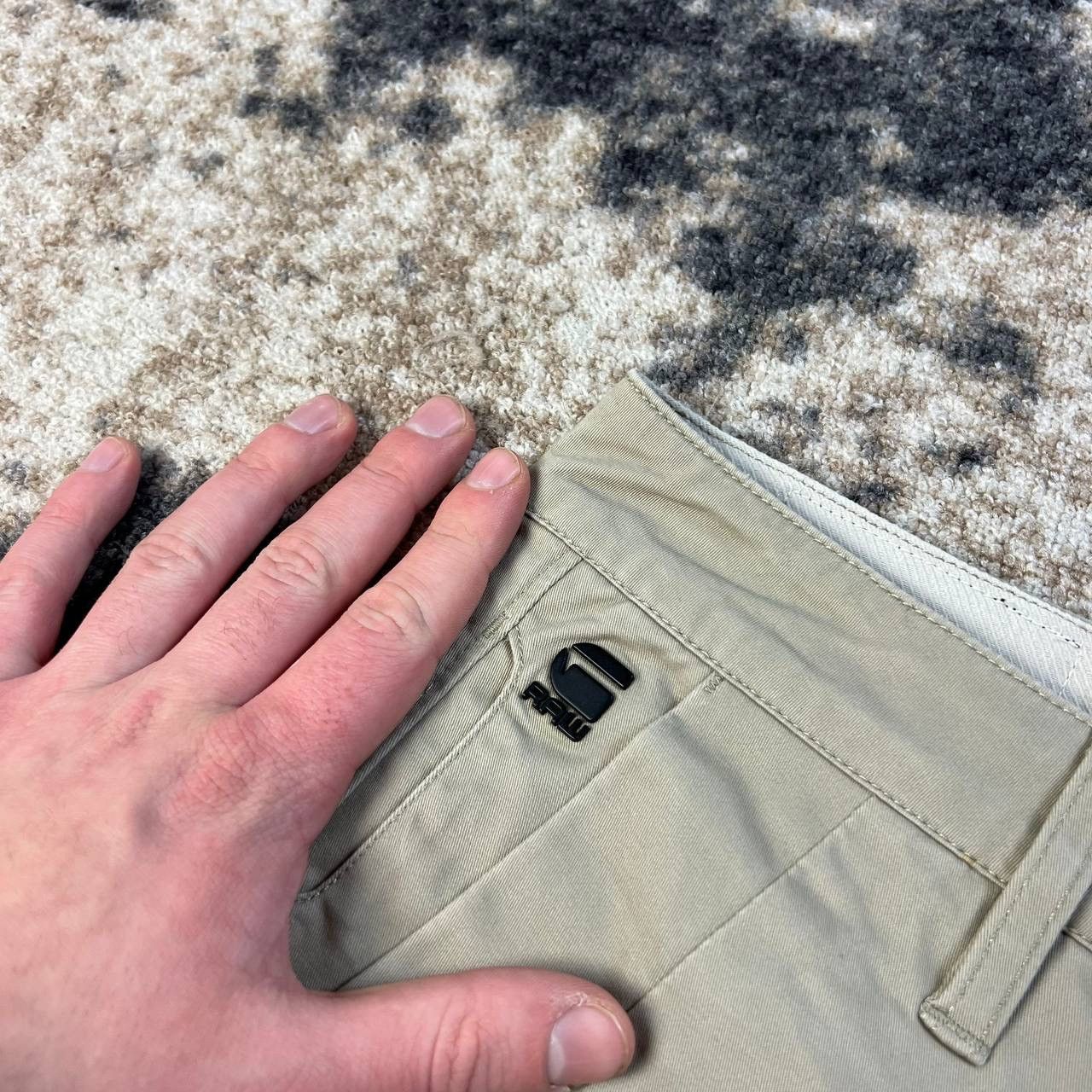 G-Star G-Star Raw Luxury 3D Slim Beige Chino Pants Size US 31 - 6 Thumbnail