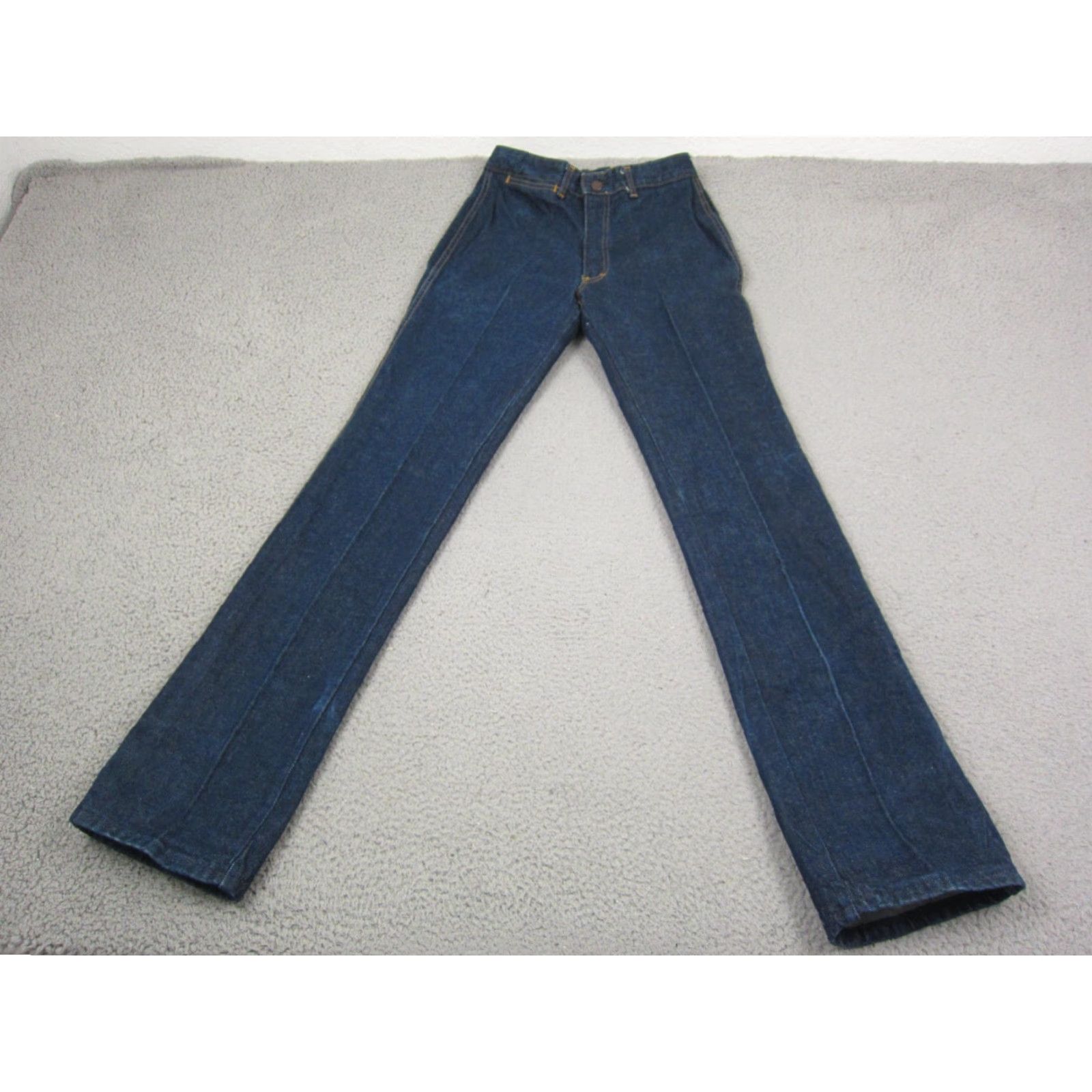 Denime VINTAGE d’Ogie Jeans Womens 11 26x34 Blue Denim Talon Zip 60s 70s Size 32" / US 10 / IT 46 - 6 Thumbnail