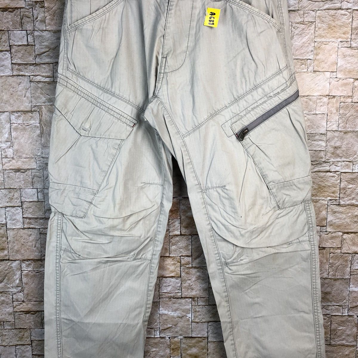Japanese Brand Genba White utility tactical Cargo Multipocket Pants #A638 Size US 30 / EU 46 - 6 Thumbnail