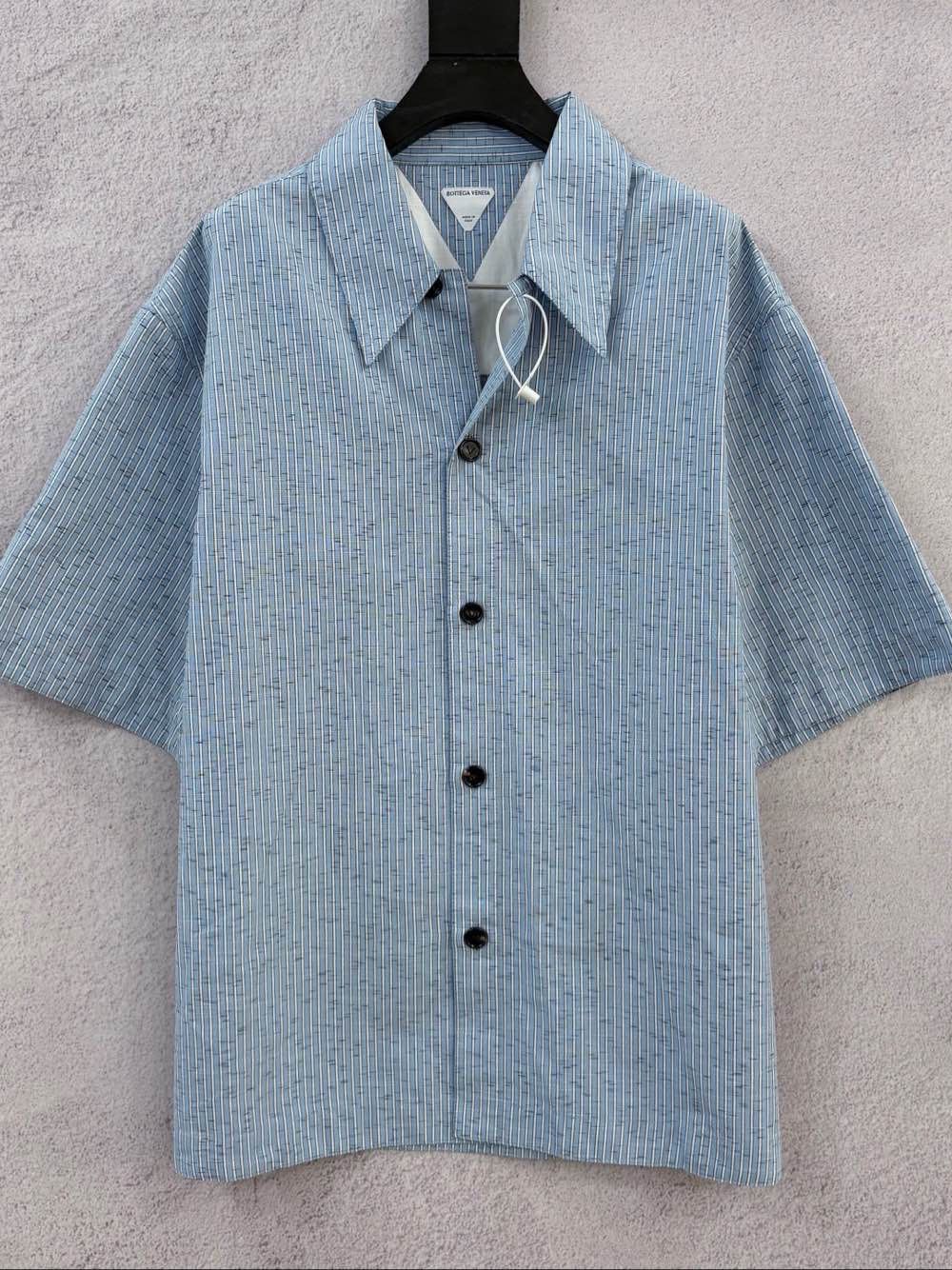 Bottega Veneta Bottega Veneta Striped Short Sleeve Shirt Size L Size US L / EU 52-54 / 3 - 1 Thumbnail