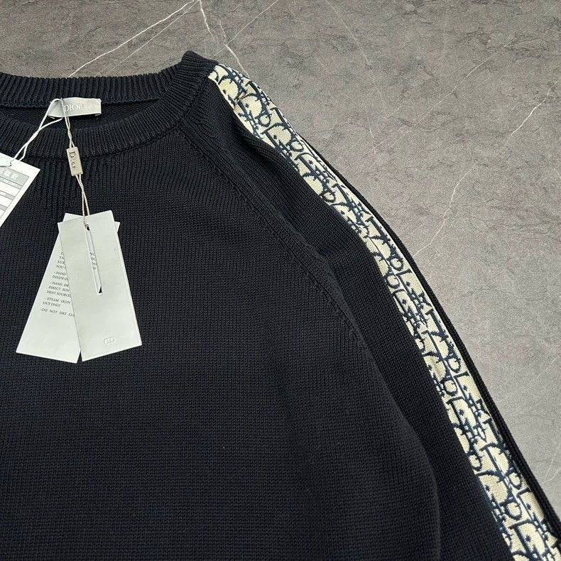 Dior New DIOR Logo Knit Sweater in Black-2506 Size US XL / EU 56 / 4 - 3 Thumbnail