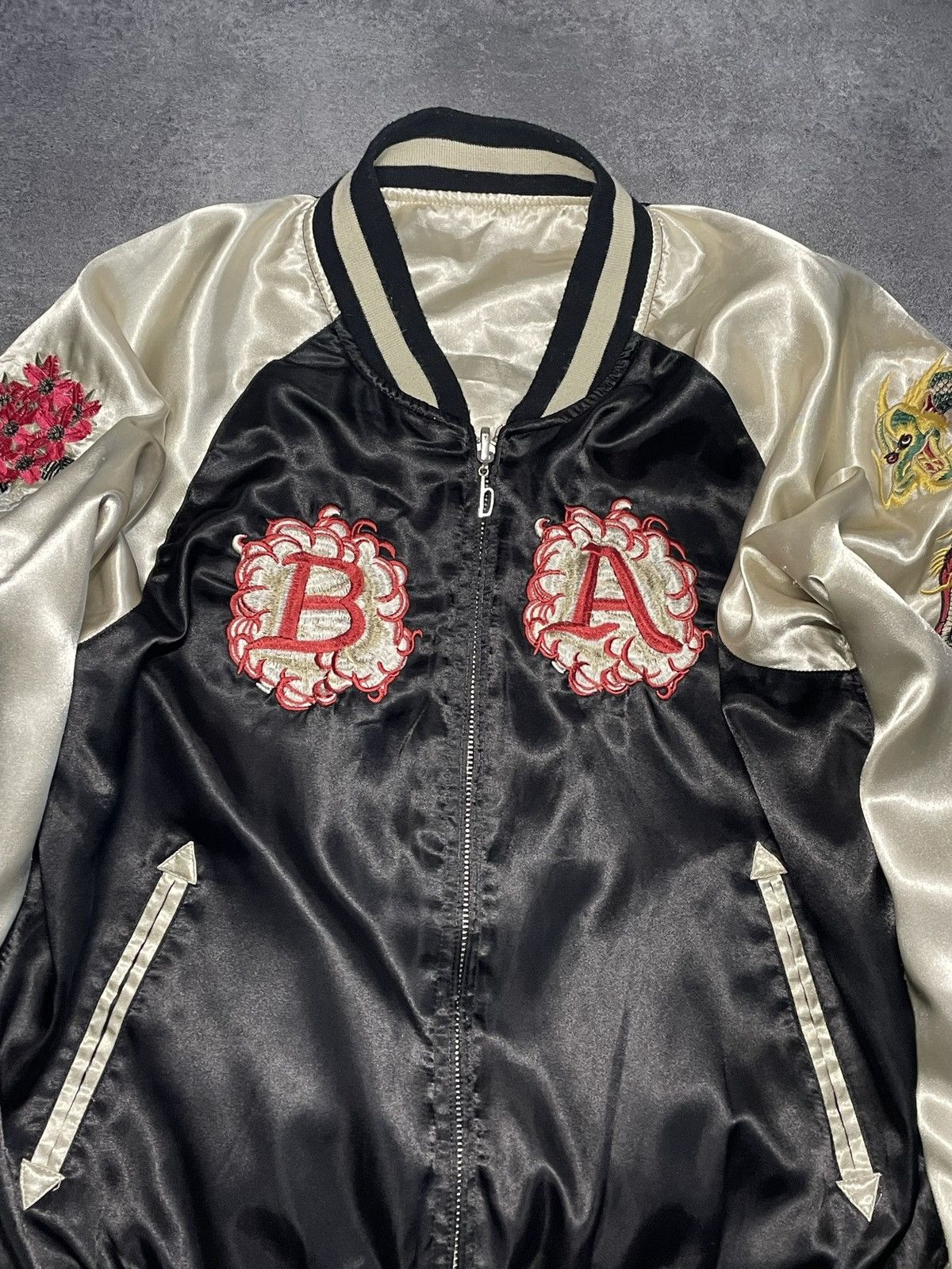 Vintage RARE💥Vintage Y2K Light Bomber Jacket Zip Boxy Rare Size S / US 4 / IT 40 - 5 Thumbnail