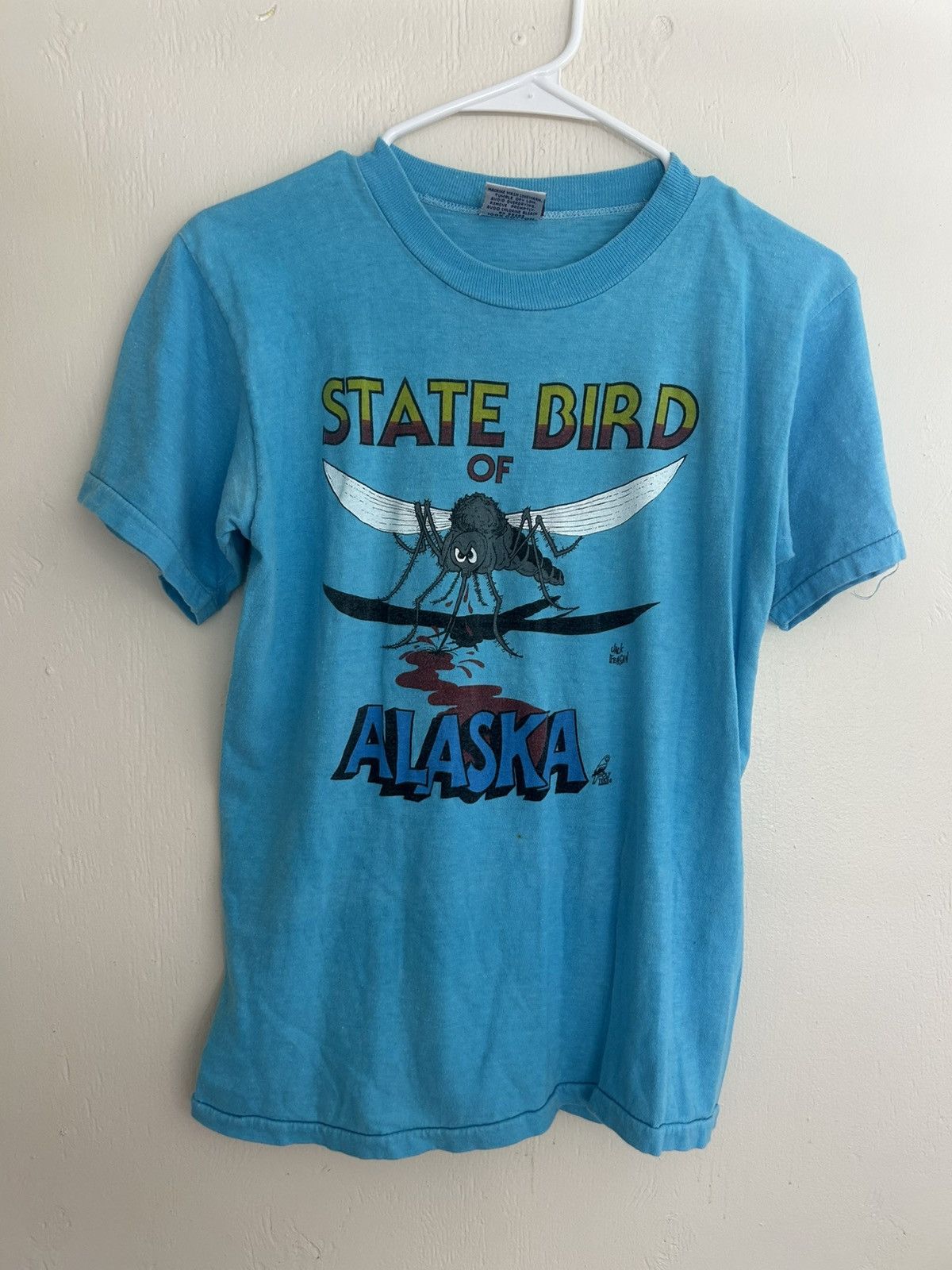 Vintage Vintage State Bird of Alaska Mosquito Graphic T-shirt Size US M / EU 48-50 / 2 - 2 Thumbnail