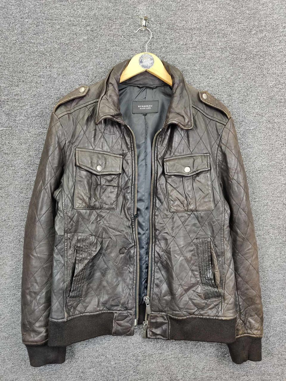 Burberry Burberry Black Label Quilted Leather Brown Jacket Size US L / EU 52-54 / 3 - 1 Thumbnail