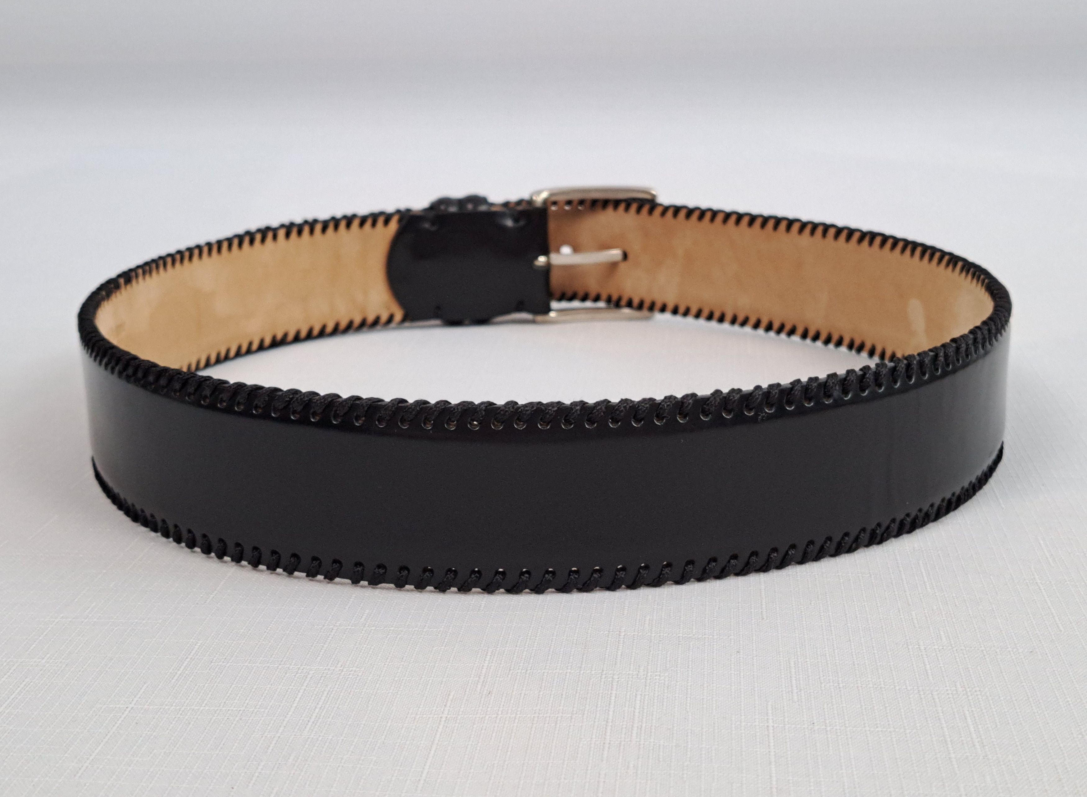 Handmade Giorgio Zoni Pelletterie leather belt. Made in Italy Size ONE SIZE - 9 Thumbnail