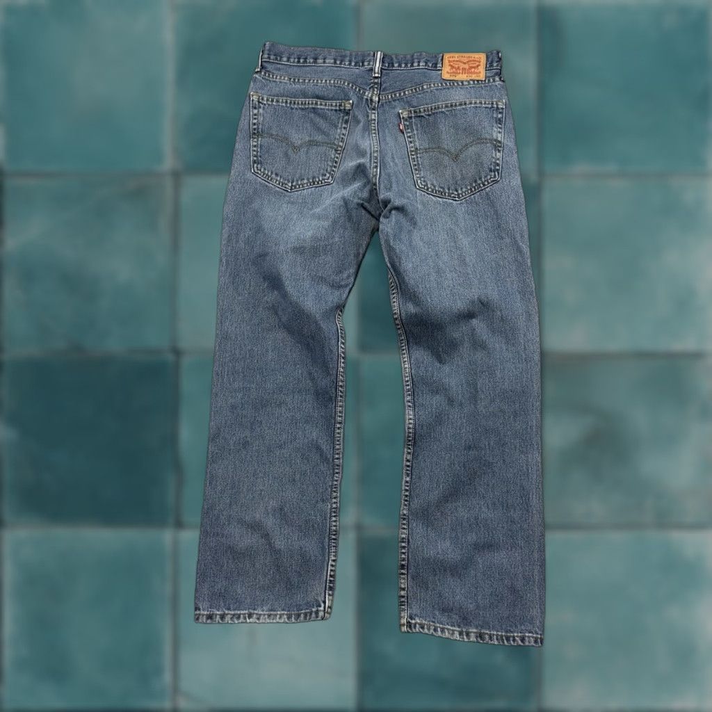 Levi's Levi's 505 Jeans Mens 36x30 Straight Denim Blue Cotton 100% Fabric Wash Dark Regular Waist 36 Inseam 30 Button Zip 5-Pocket Size US 36 / EU 52 - 1 Thumbnail