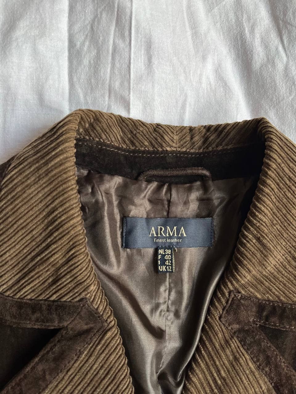 ARMA × Vintage Arma vintage chocolate brown leather pigskin jacket blazer Size M / US 6-8 / IT 42-44 - 2 Thumbnail