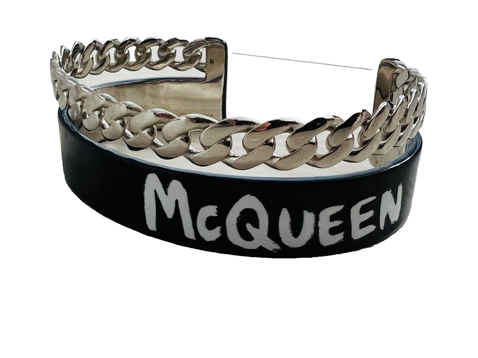Alexander McQueen Alexander McQueen Graffiti Open Cuff Bracelet ( Small ) Size ONE SIZE - 6 Thumbnail