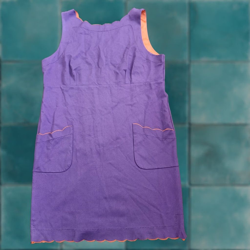 Vintage Ivanka Trump Dress Sleeveless Purple Pocket Petite XL Women's Knee Length Pullover Casual Travel Size XL / US 12-14 / IT 48-50 - 1 Thumbnail