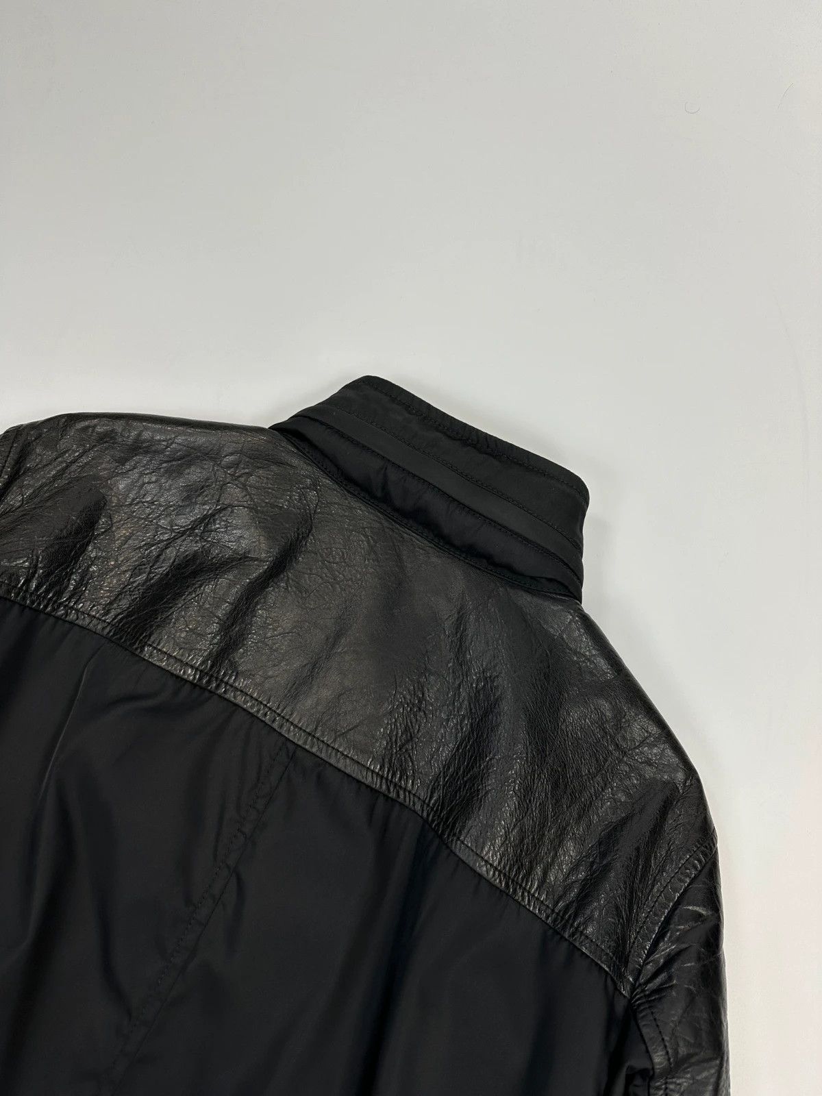 Prada Prada Milano FW09 Black Leather & Nylon Hood Bomber Jacket Size US S / EU 44-46 / 1 - 6 Thumbnail