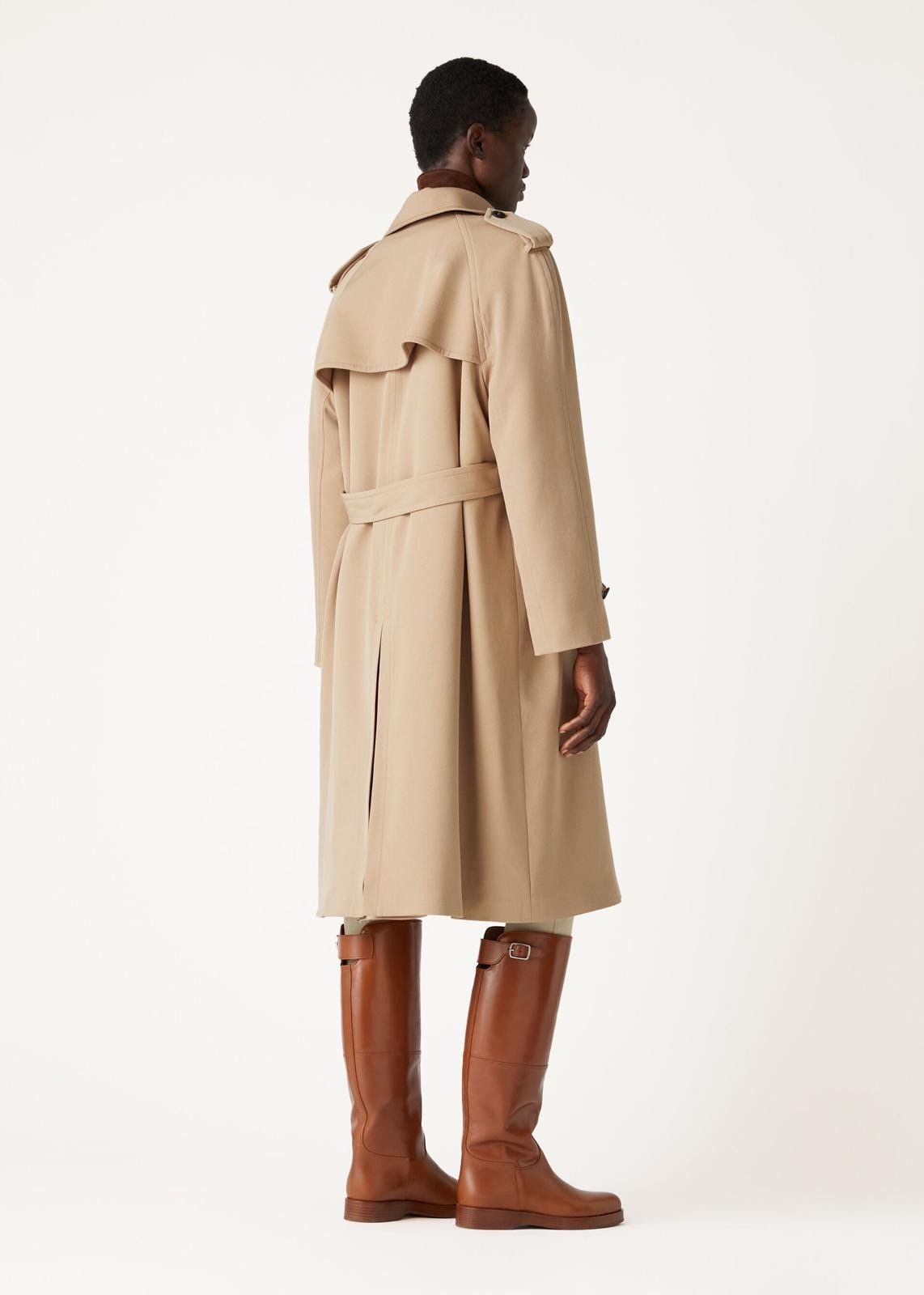 Loro Piana o1srvl11e0725 FAO3661 Double-breasted Trench Coat in Beige Size XS / US 0-2 / IT 36-38 - 6 Thumbnail
