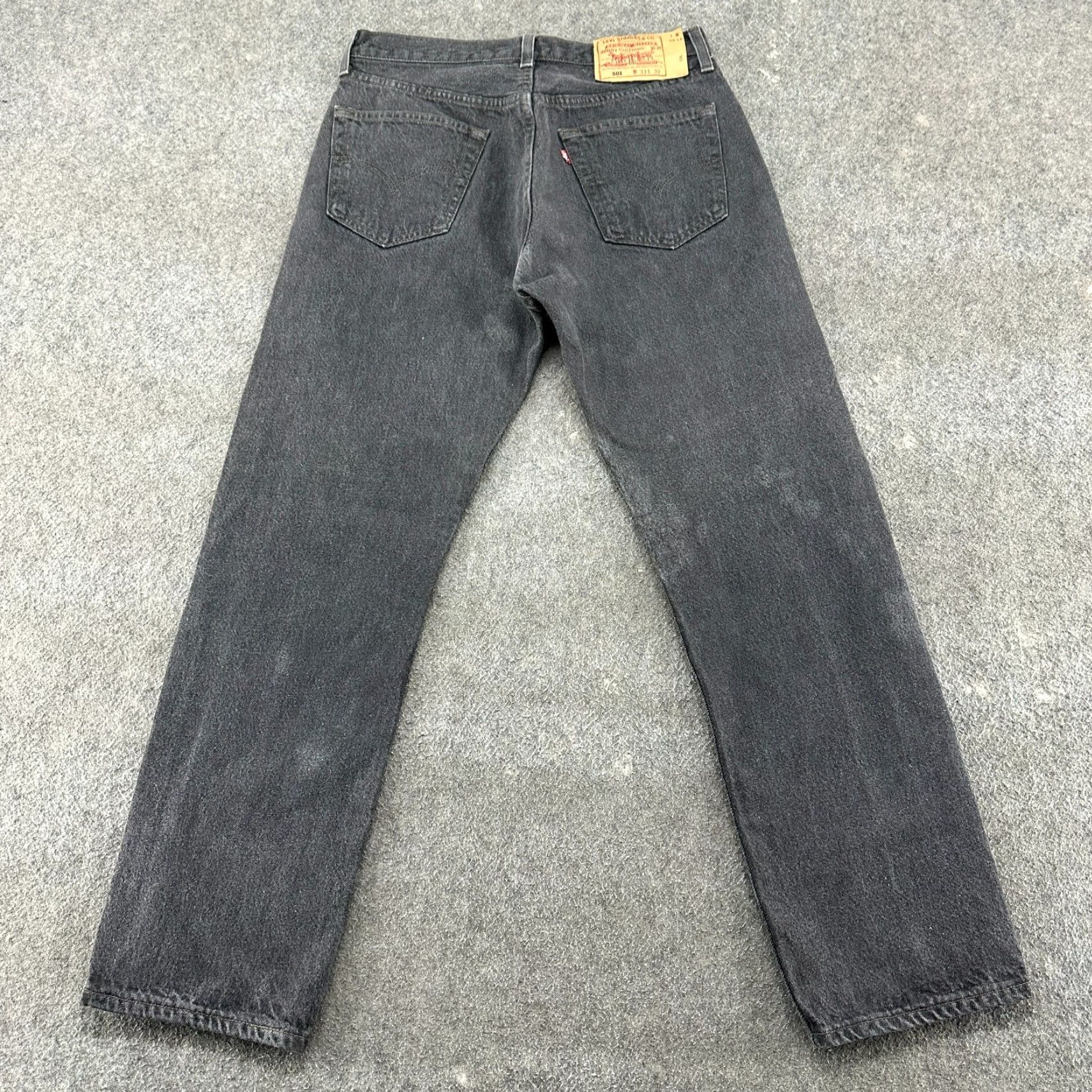 Levi's VINTAGE Levi's 501 Jeans Men 31x30 Black Straight Regular Fit USA 90s Jeans Mens Regular Black 501 Straight USA Retro Decade Size US 31 - 6 Thumbnail