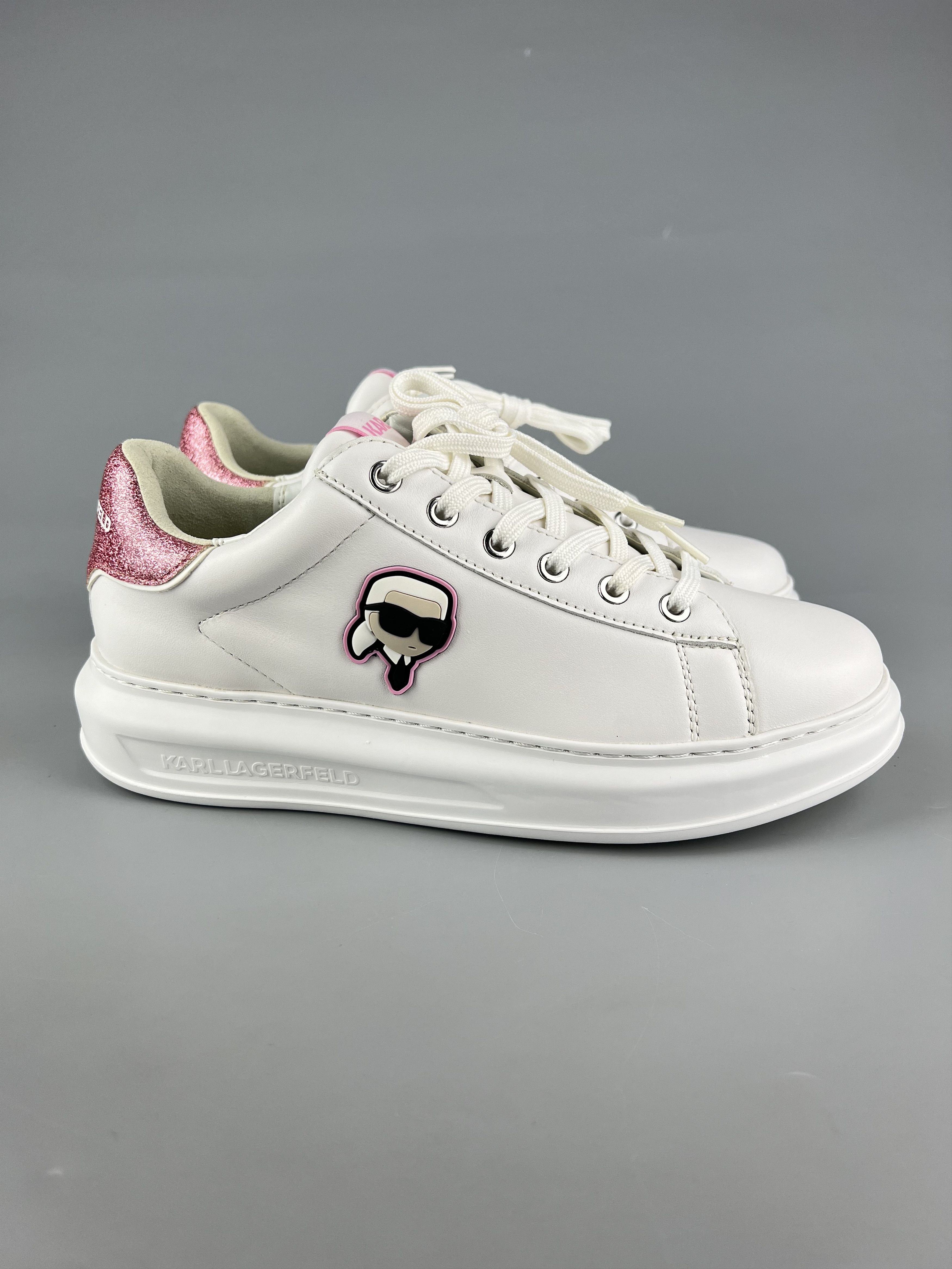 Karl Lagerfeld Karl Iconic 3D Logo Women's Leather Sneakers