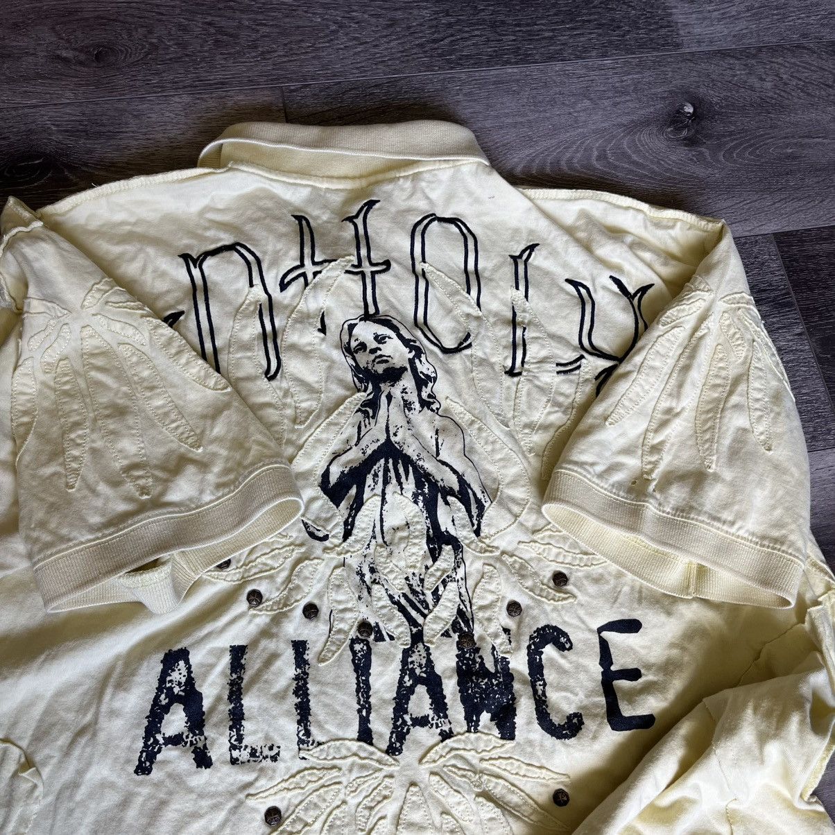 Affliction × Black Label × Vintage Vintage Y2K Blac Label Affliction Unholy Alliance Polo Shirt Size US XL / EU 56 / 4 - 7 Thumbnail