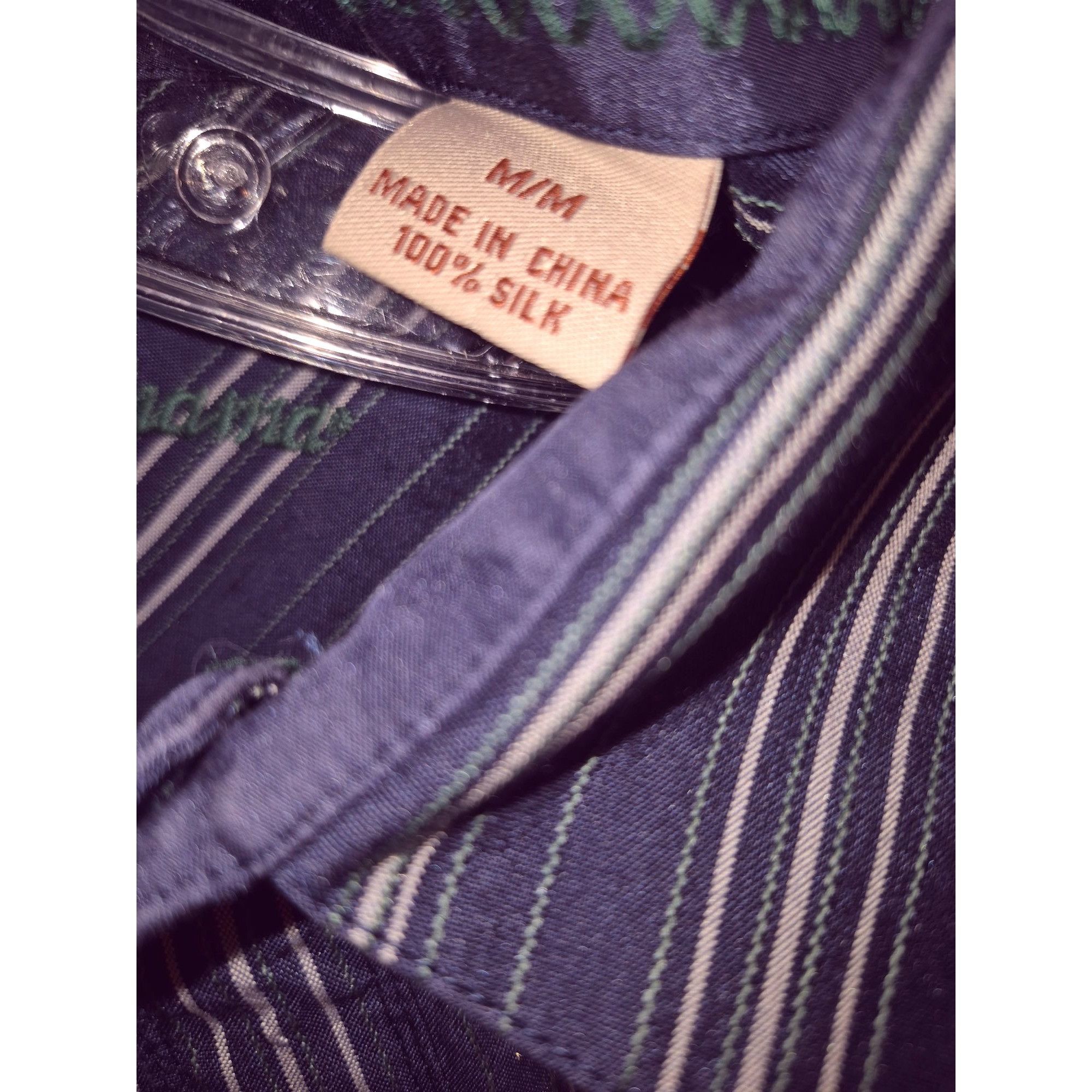 Tommy Bahama Tommy Bahama Mens Medium 100% Silk Navy Striped Button-Up Lo Size US M / EU 48-50 / 2 - 3 Thumbnail