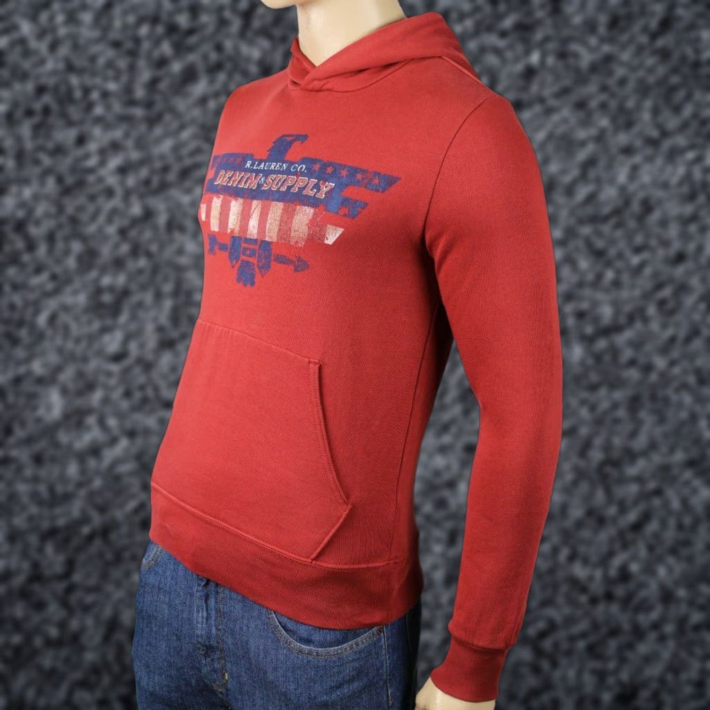 Vintage Denim & Supply Ralph Lauren Red Eagle Hoodie Sweatshirt NWT Mens S Hooded 100% Cotton Red Eagle Logo Hoodie Sweatshirt NWT Size US S / EU 44-46 / 1 - 1 Thumbnail