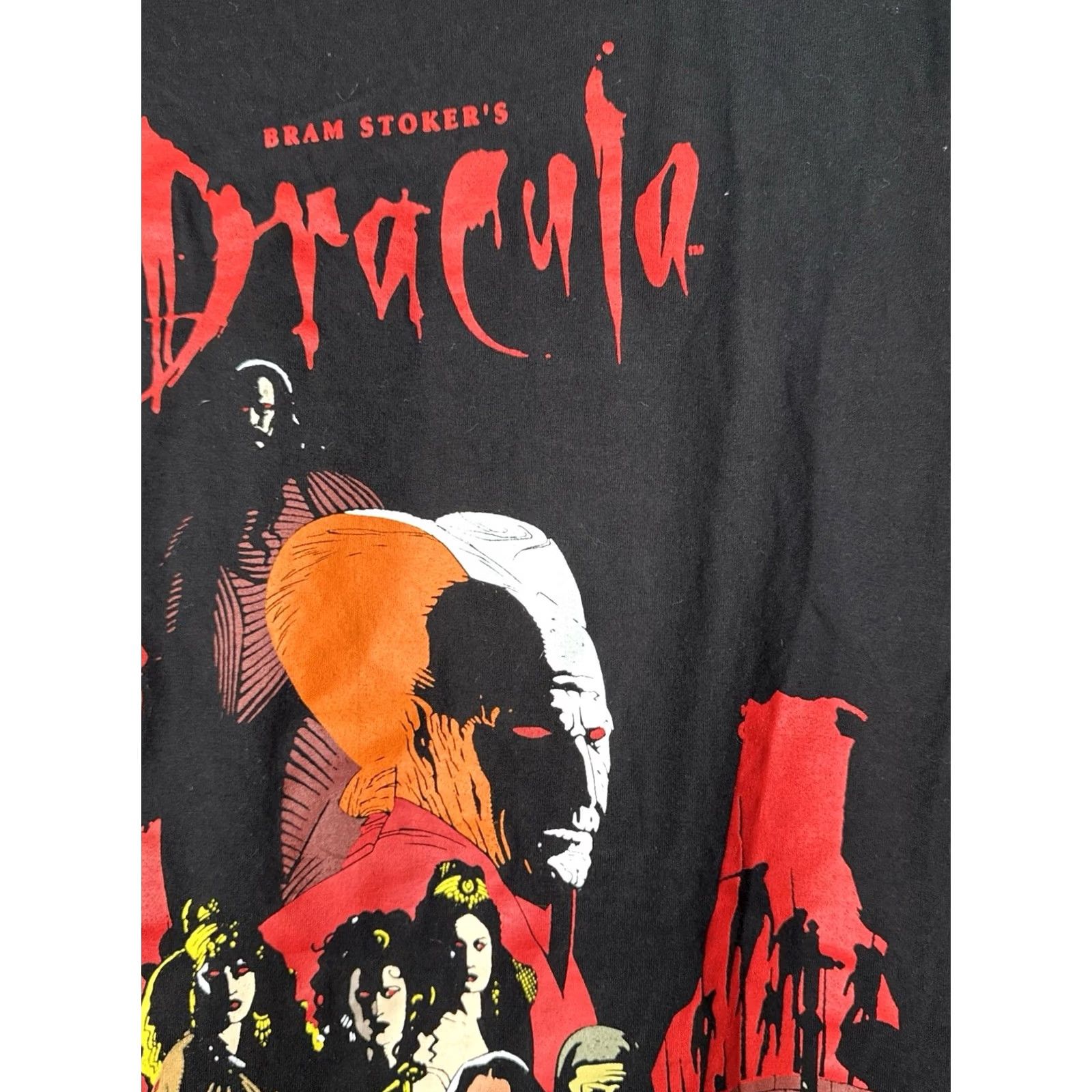 Vintage Bram Stoker’s Dracula Horror Movie T Shirt Black XL Crew Neck The Evil Thread Single Stitch Men Mens Size US XL / EU 56 / 4 - 7 Thumbnail
