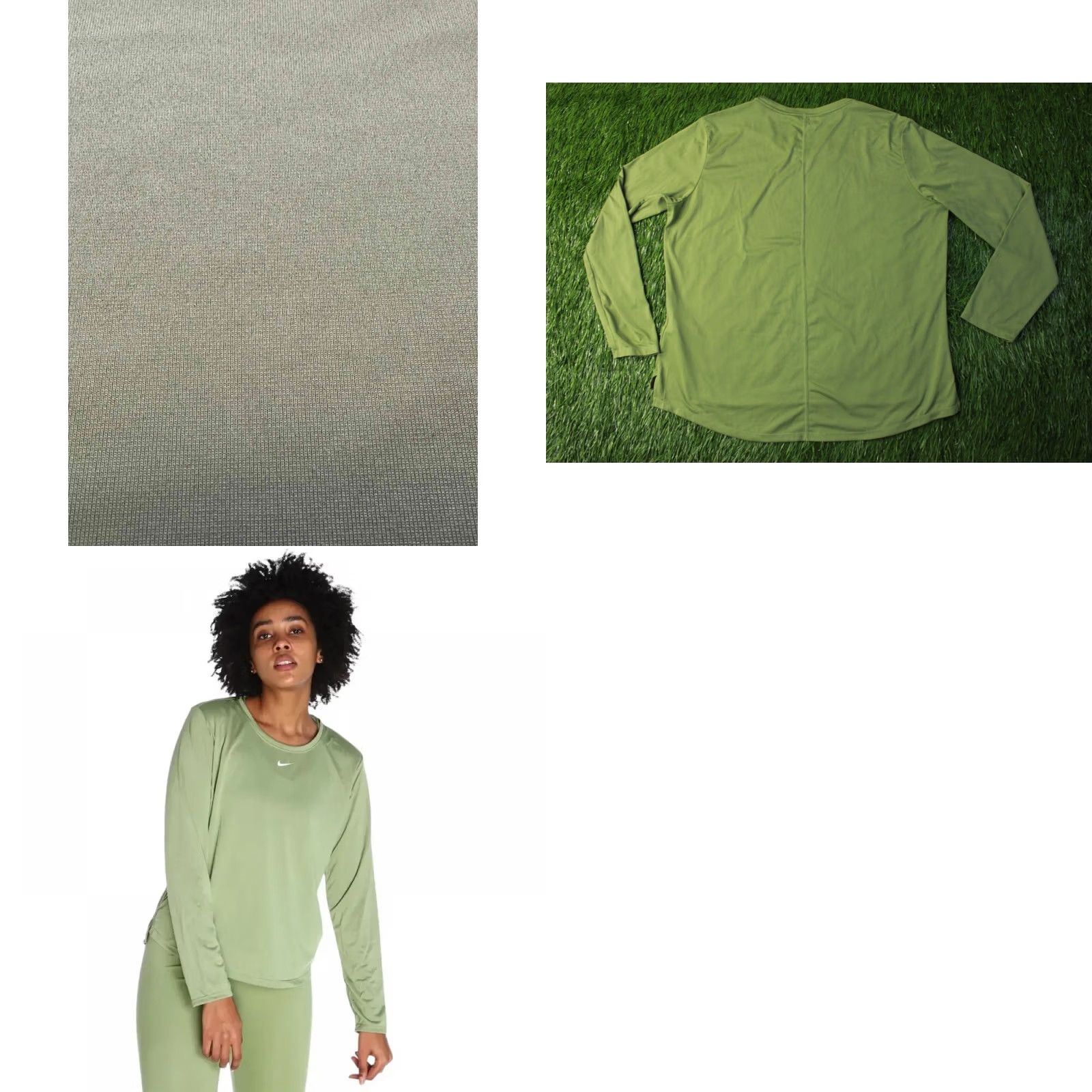 Nike NIKE Training Dri-FIT 2022 ORIGINAL RUN Shirt Jersey Tee XL Women Olive Long Sleeve Solid Run Womens Size XL / US 12-14 / IT 48-50 - 8 Thumbnail