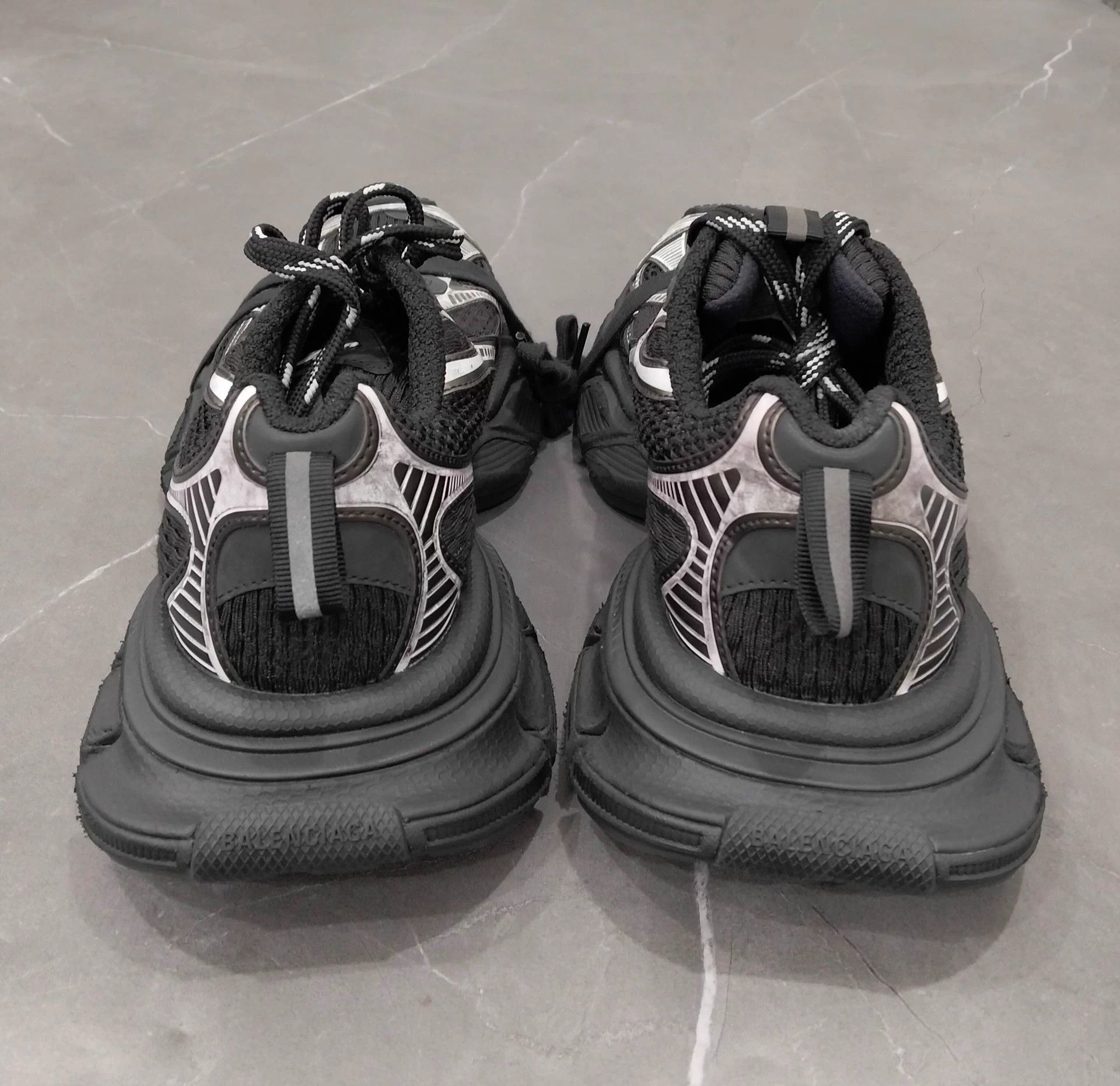 Balenciaga BALENCIAGA 3XL 39 Black Silver Size US 8.5 / IT 38.5 - 5 Thumbnail