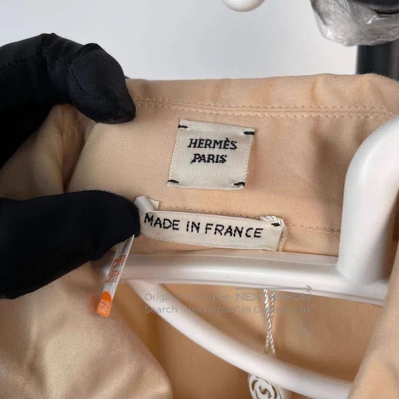 Hermes Hermes Khaki Pocket Ring Buckle Zipper Shirt Jacket, 100% Size XXS / US 00 / IT 34 - 4 Thumbnail