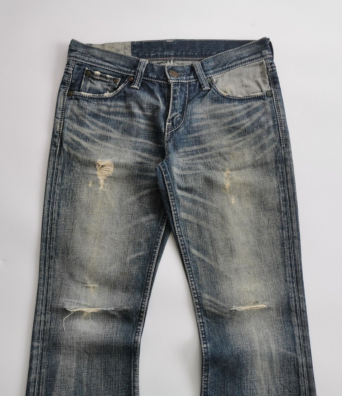 Levi's Vintage Levis Bootcut LP926 Distressed Denim Jeans Size US 31 - 2 Thumbnail